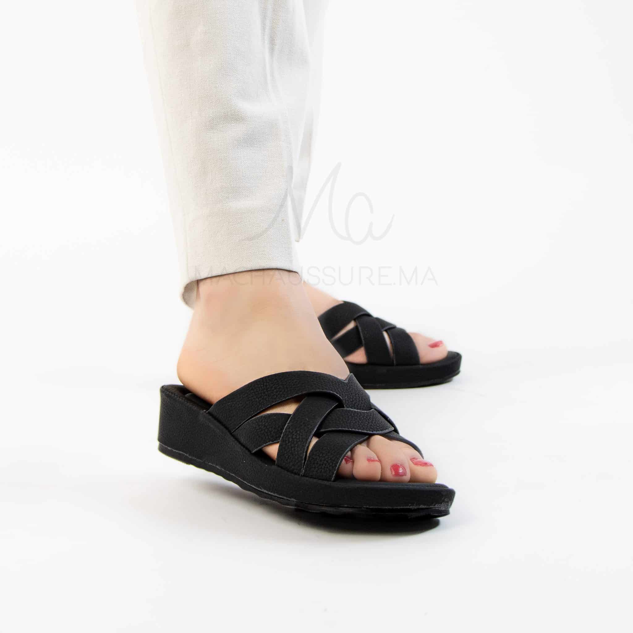 Josefina – Sandales confortables femmes en Noir.