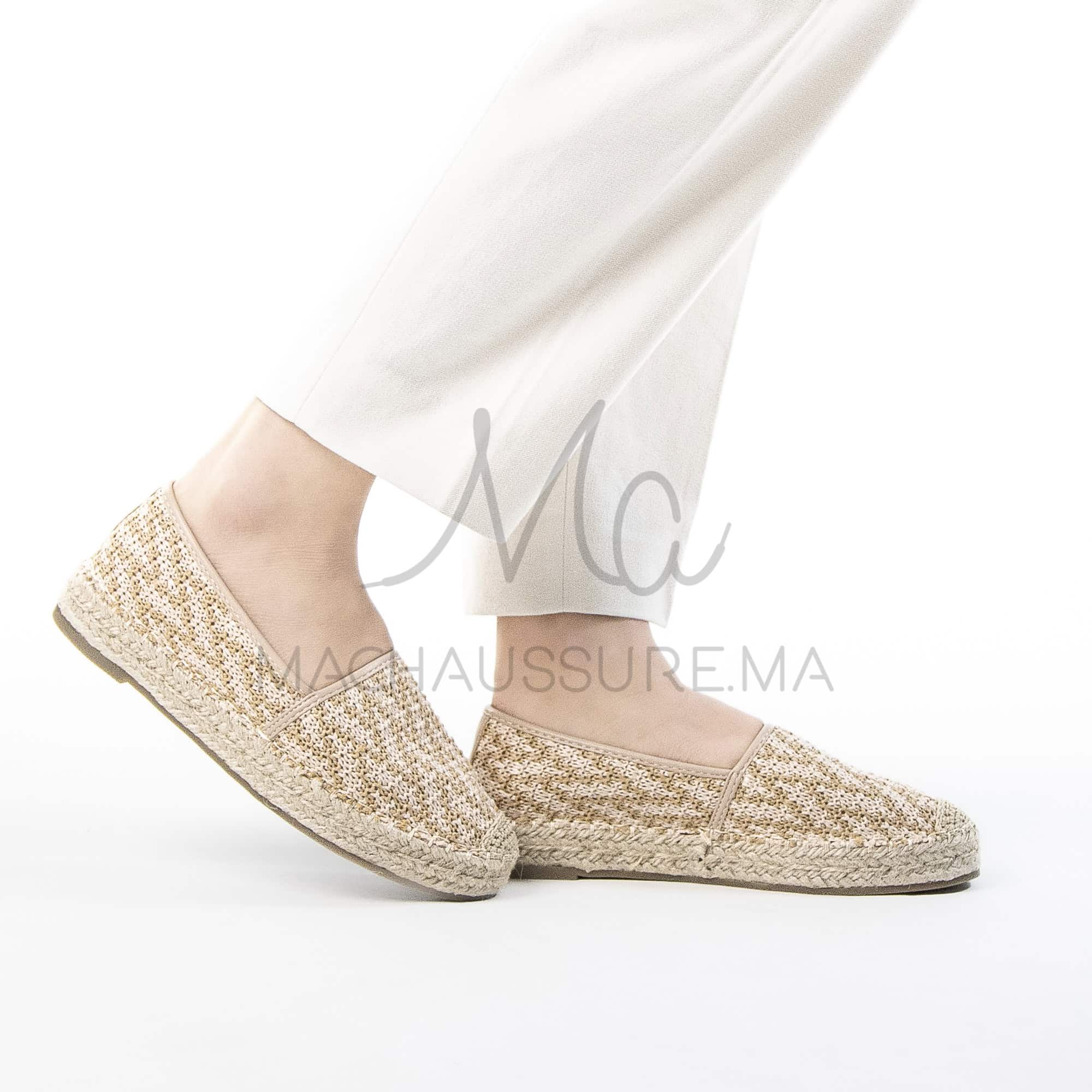 Ballerina – Espadrilles Femmes en Beige.