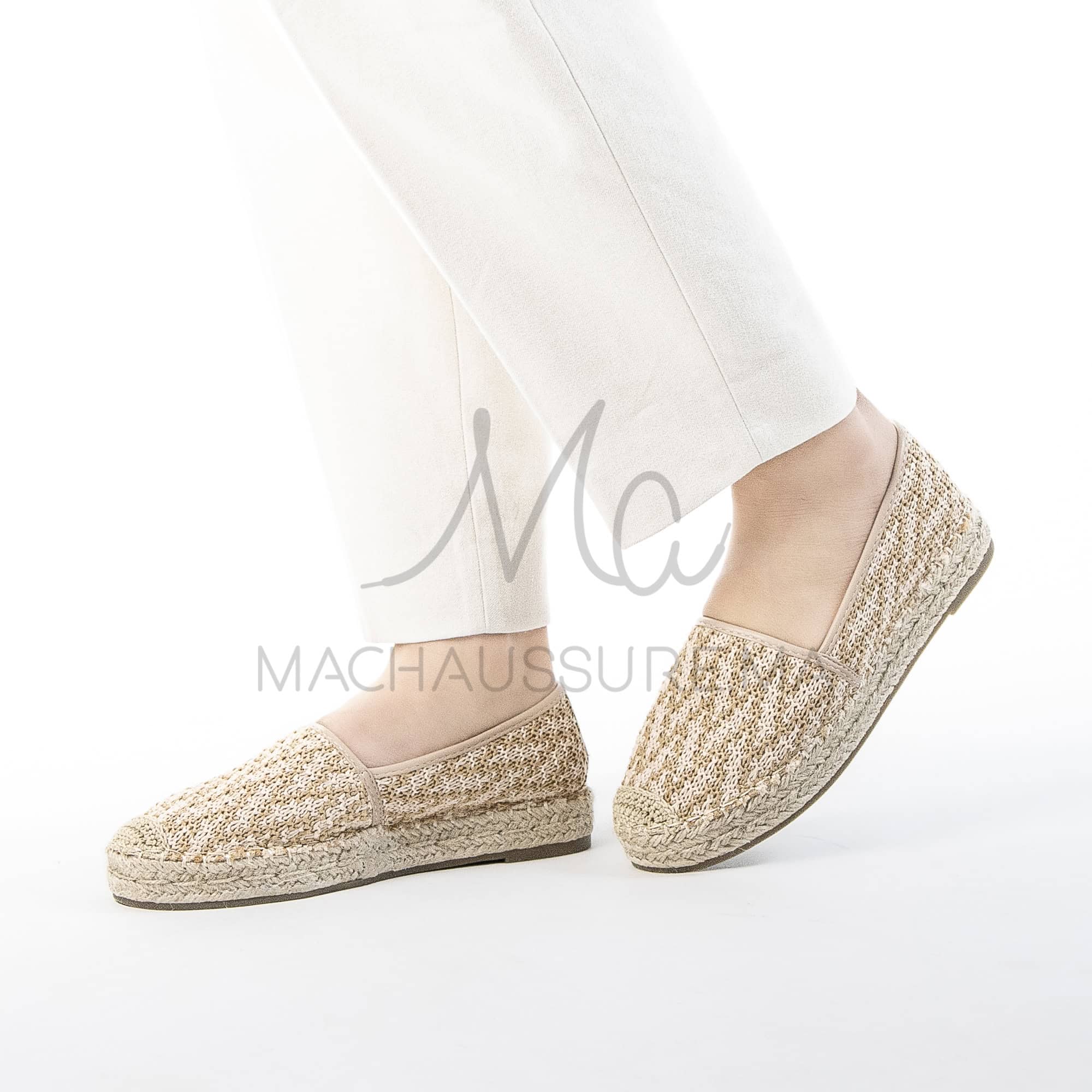 Ballerina – Espadrilles Femmes en Beige.