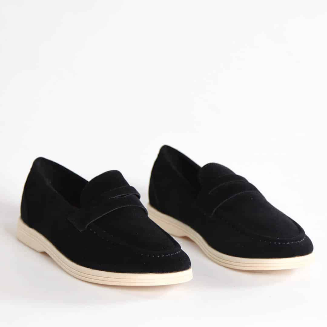 Wael – Mocassins Enfant en Noir.