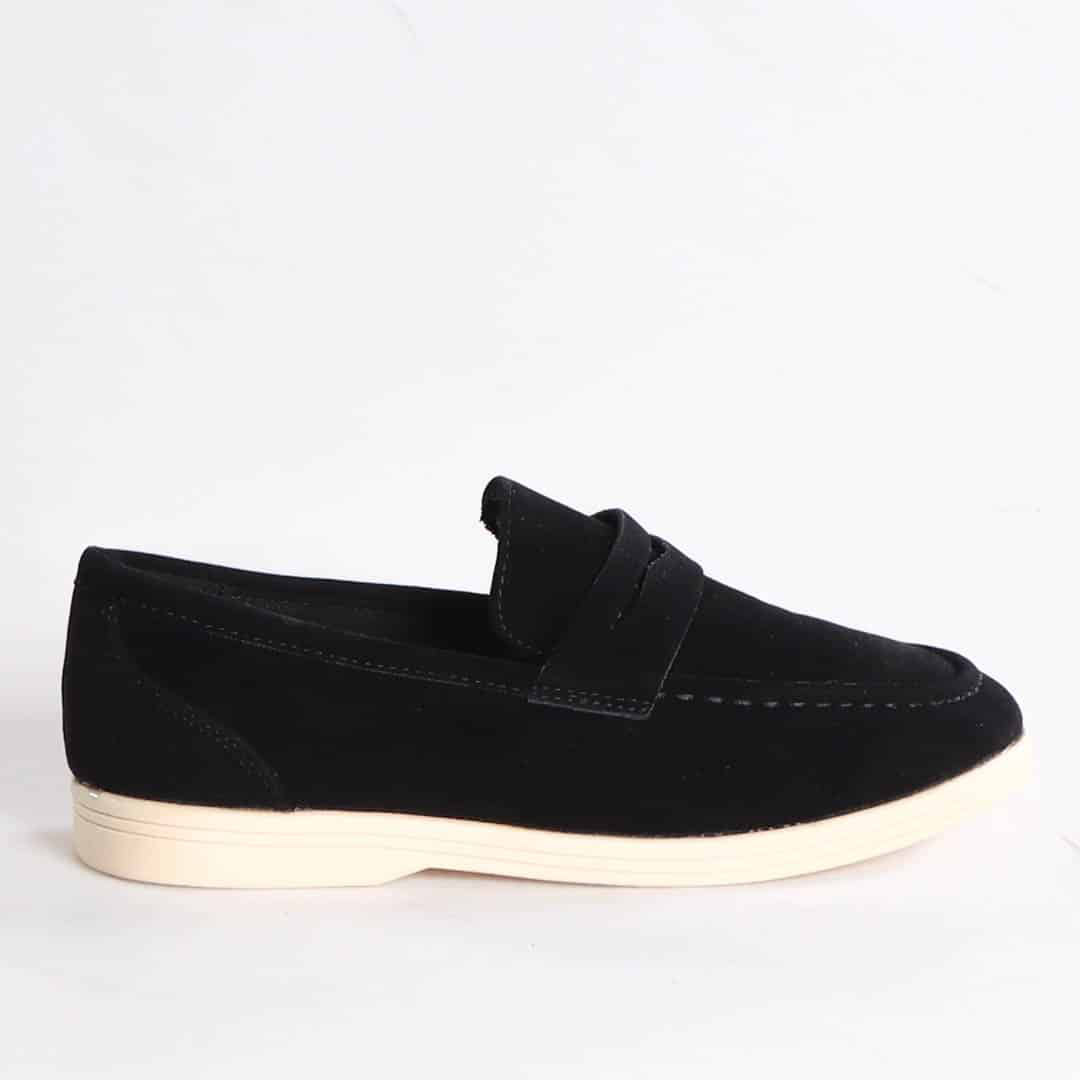 Wael – Mocassins Enfant en Noir.