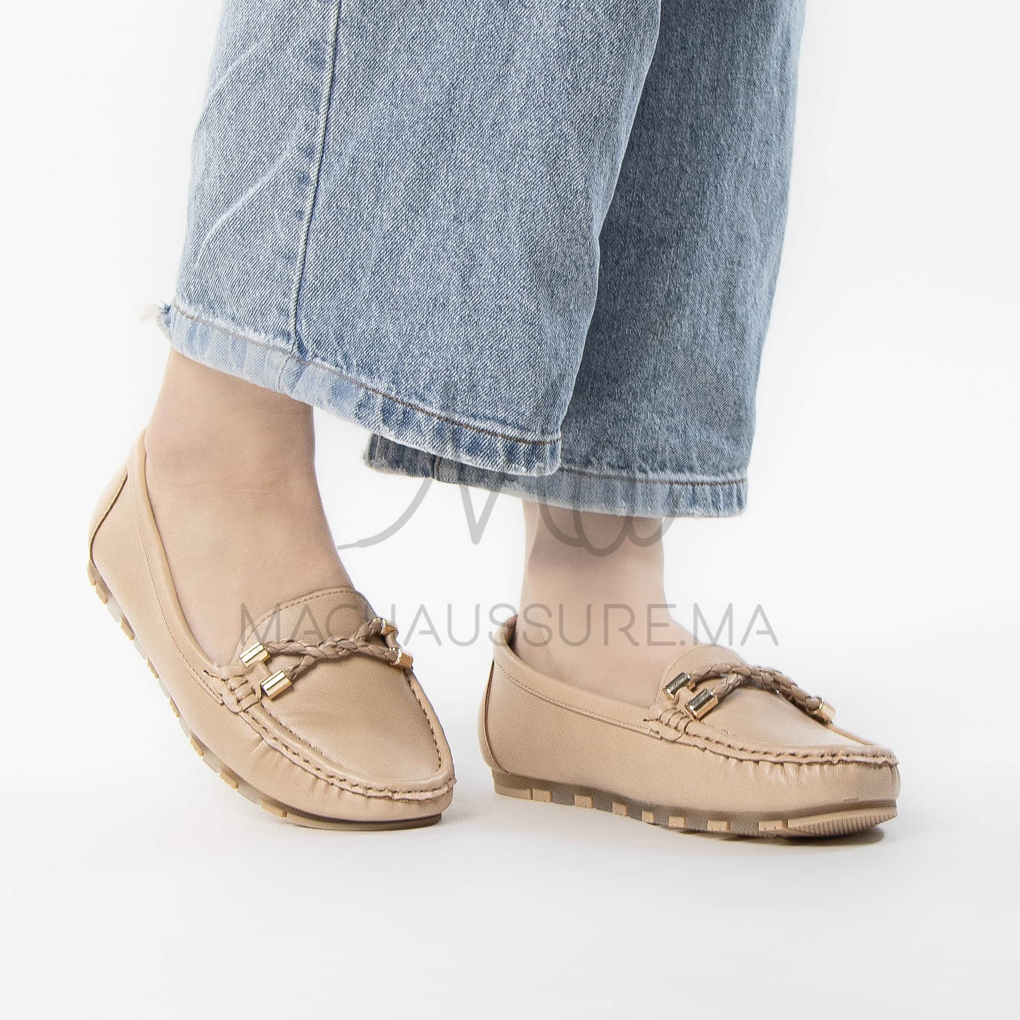 Firenze – Mocassins Femmes en Kaki.