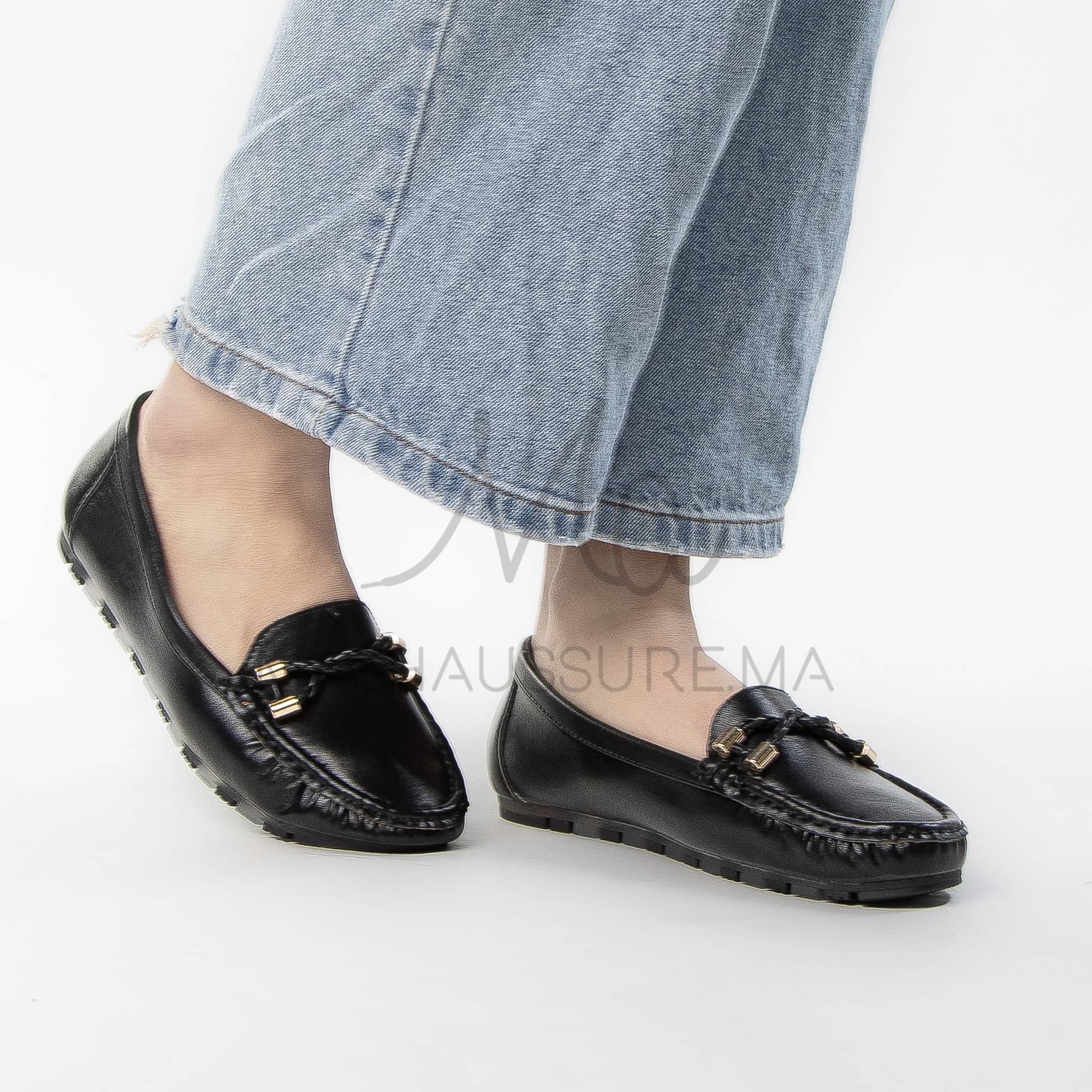 Firenze – Mocassins Femmes en Noir.