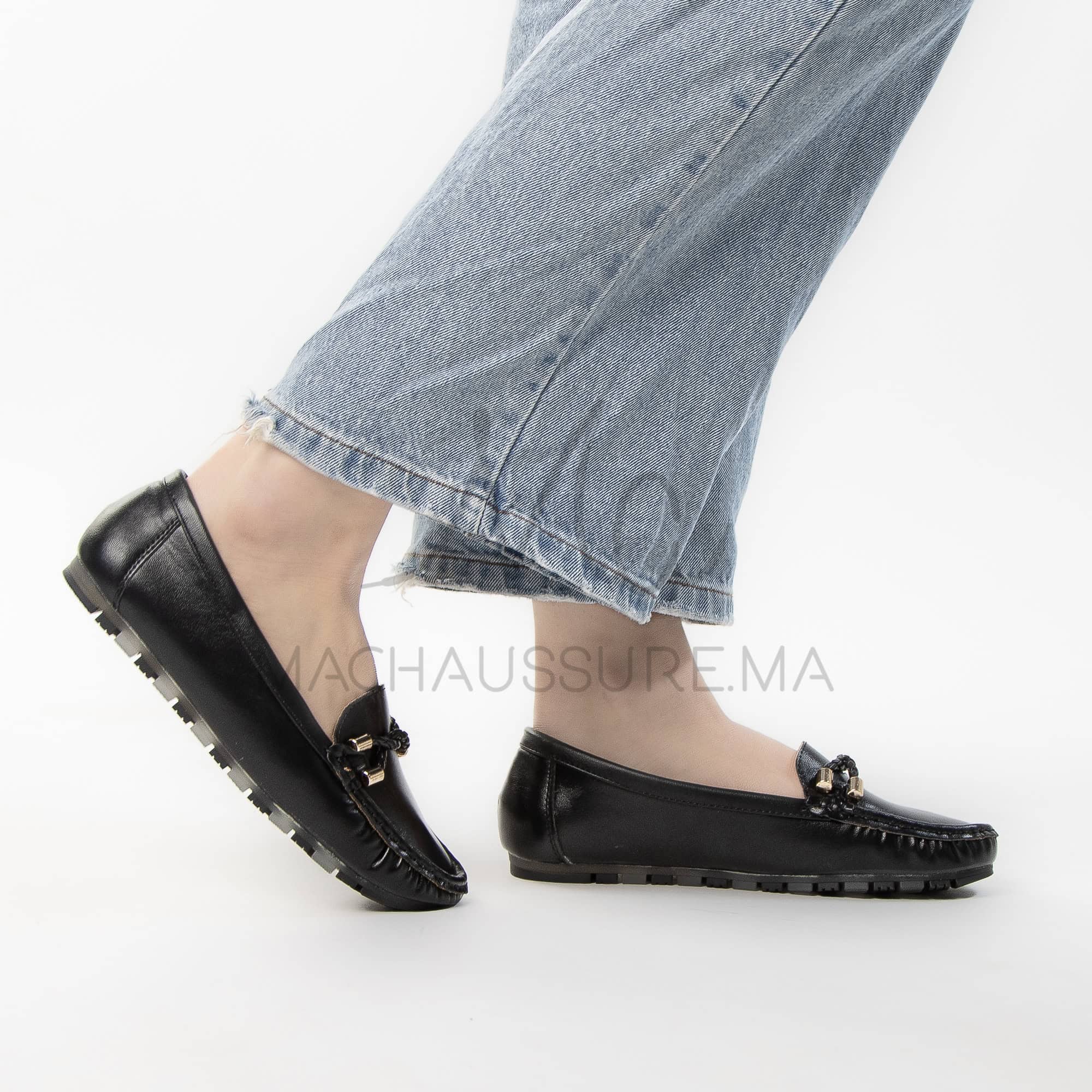 Firenze – Mocassins Femmes en Noir.