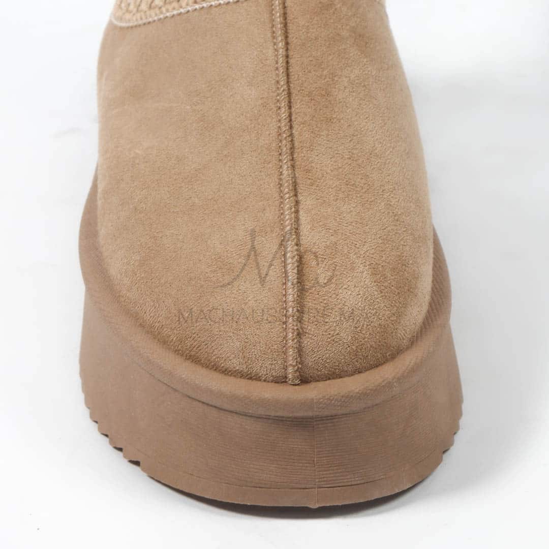 Cerf - Chaussons à plateforme en Kaki.