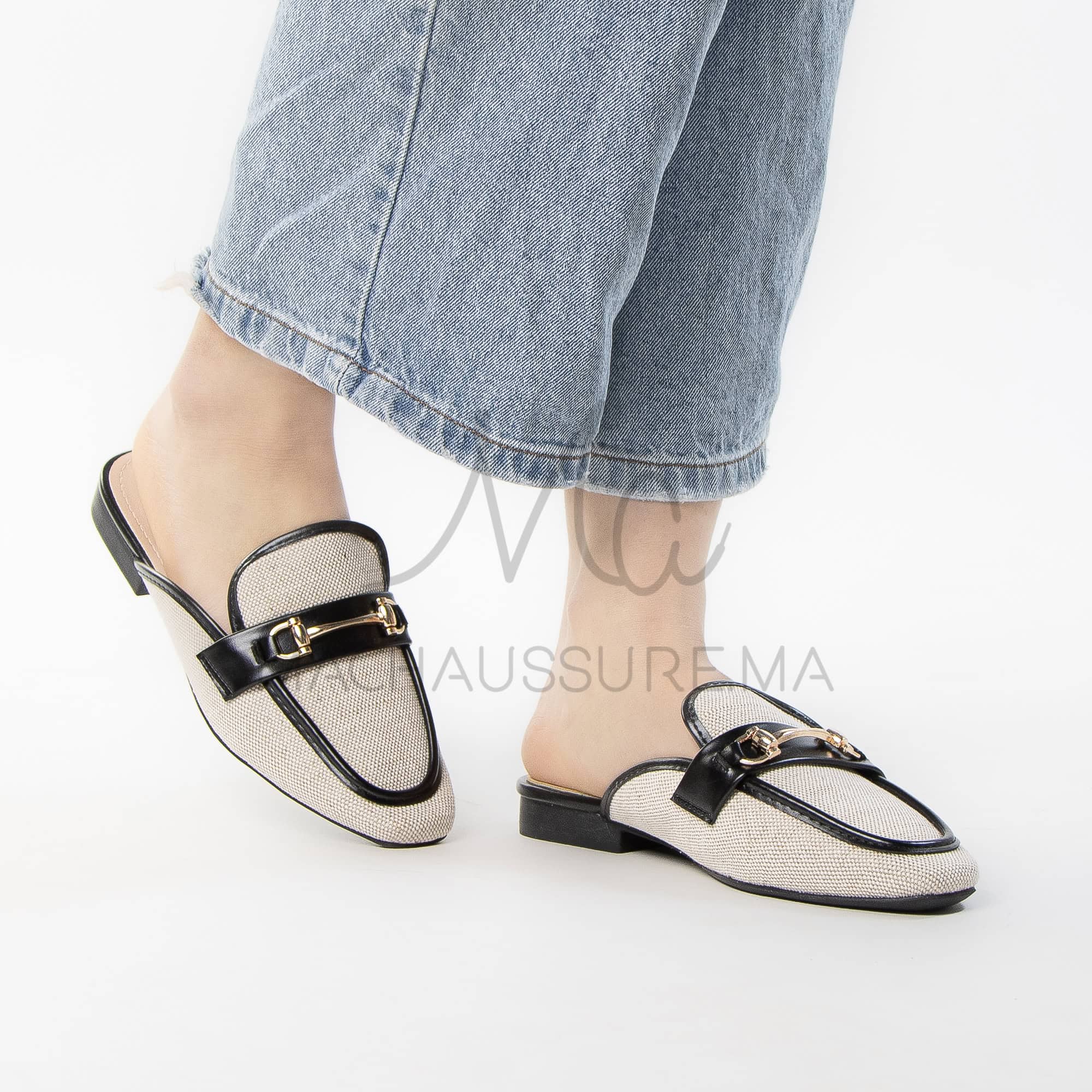 Flamme – Mules Femmes en Noir.