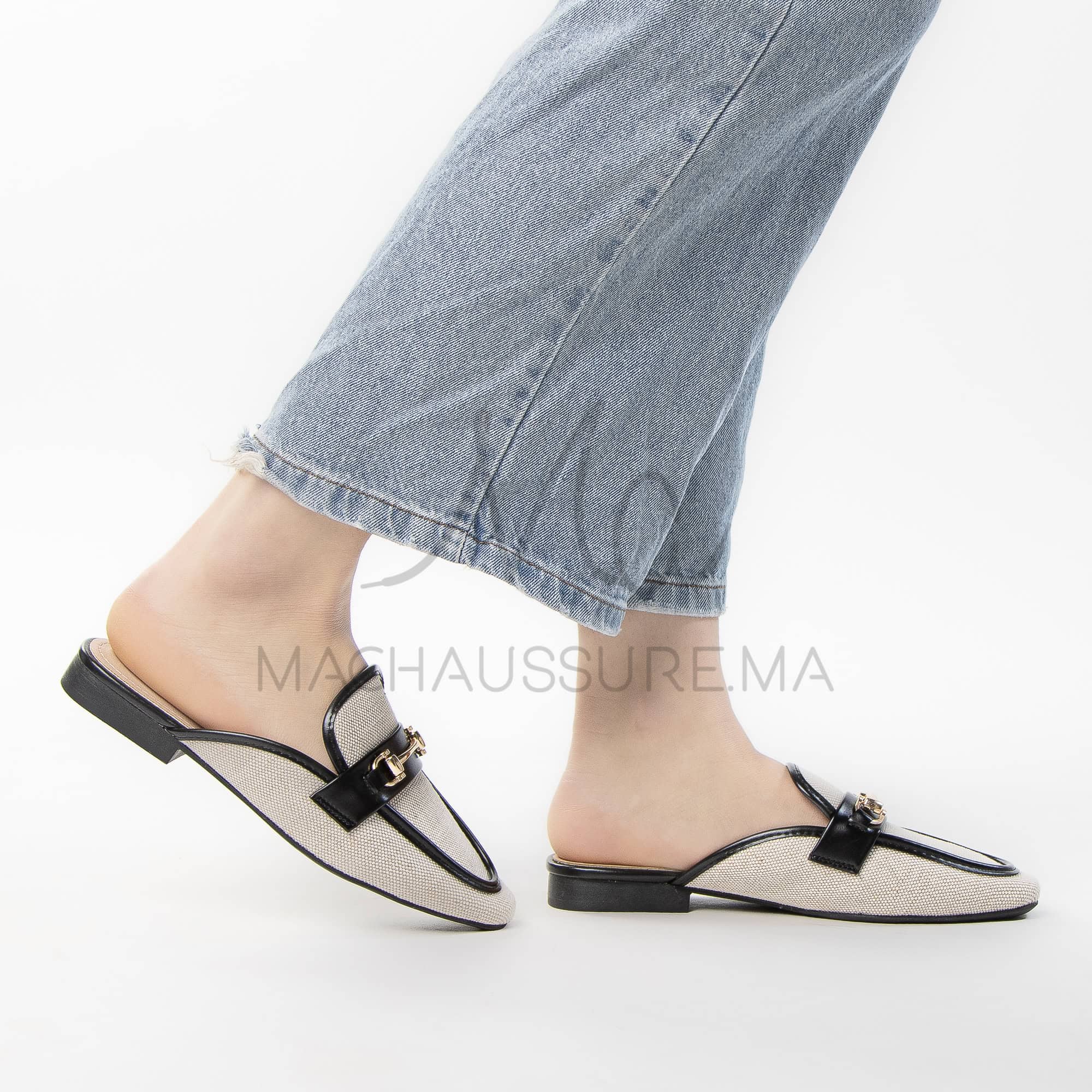 Flamme – Mules Femmes en Noir.
