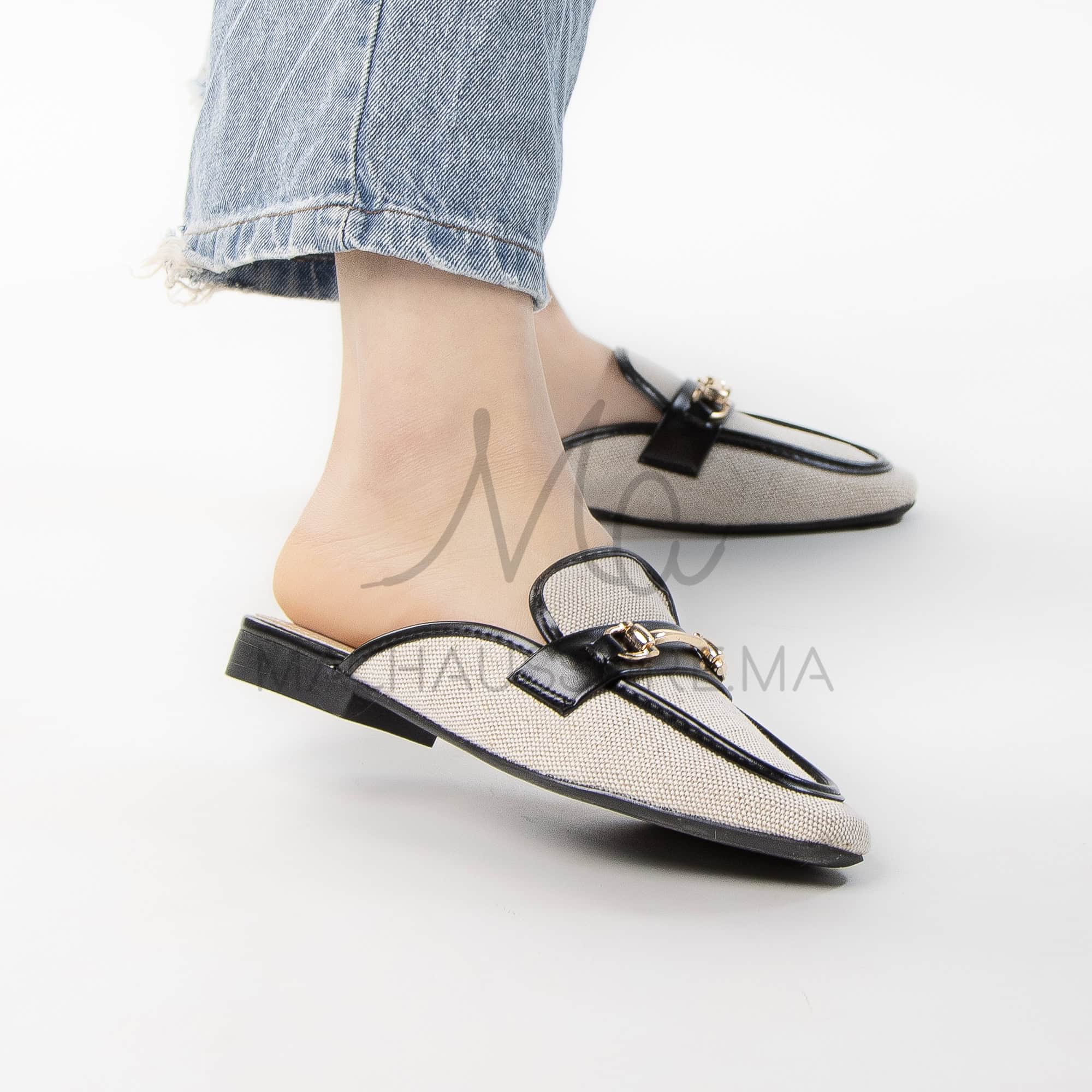 Flamme – Mules Femmes en Noir.