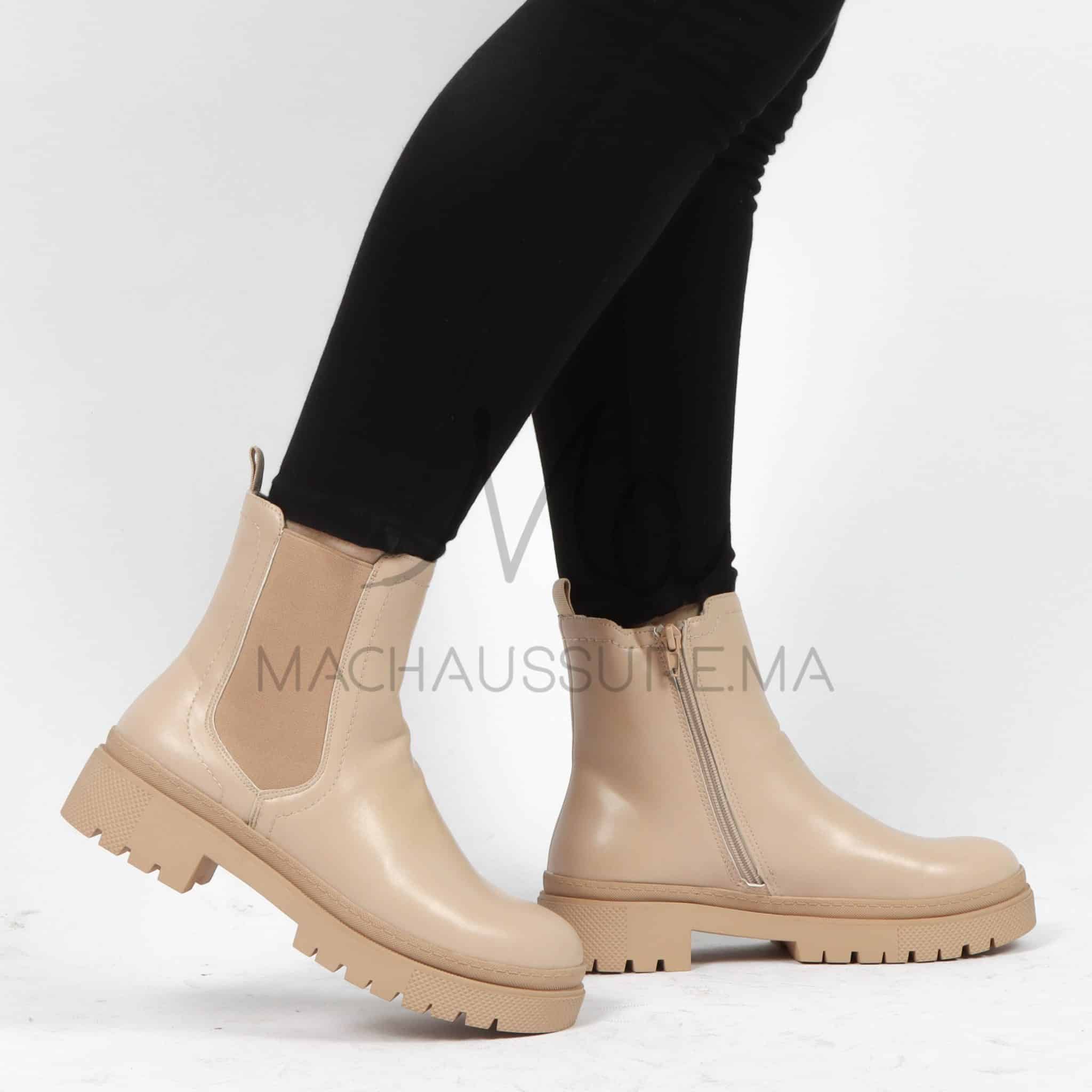 Automne – Bottines femmes en Beige.