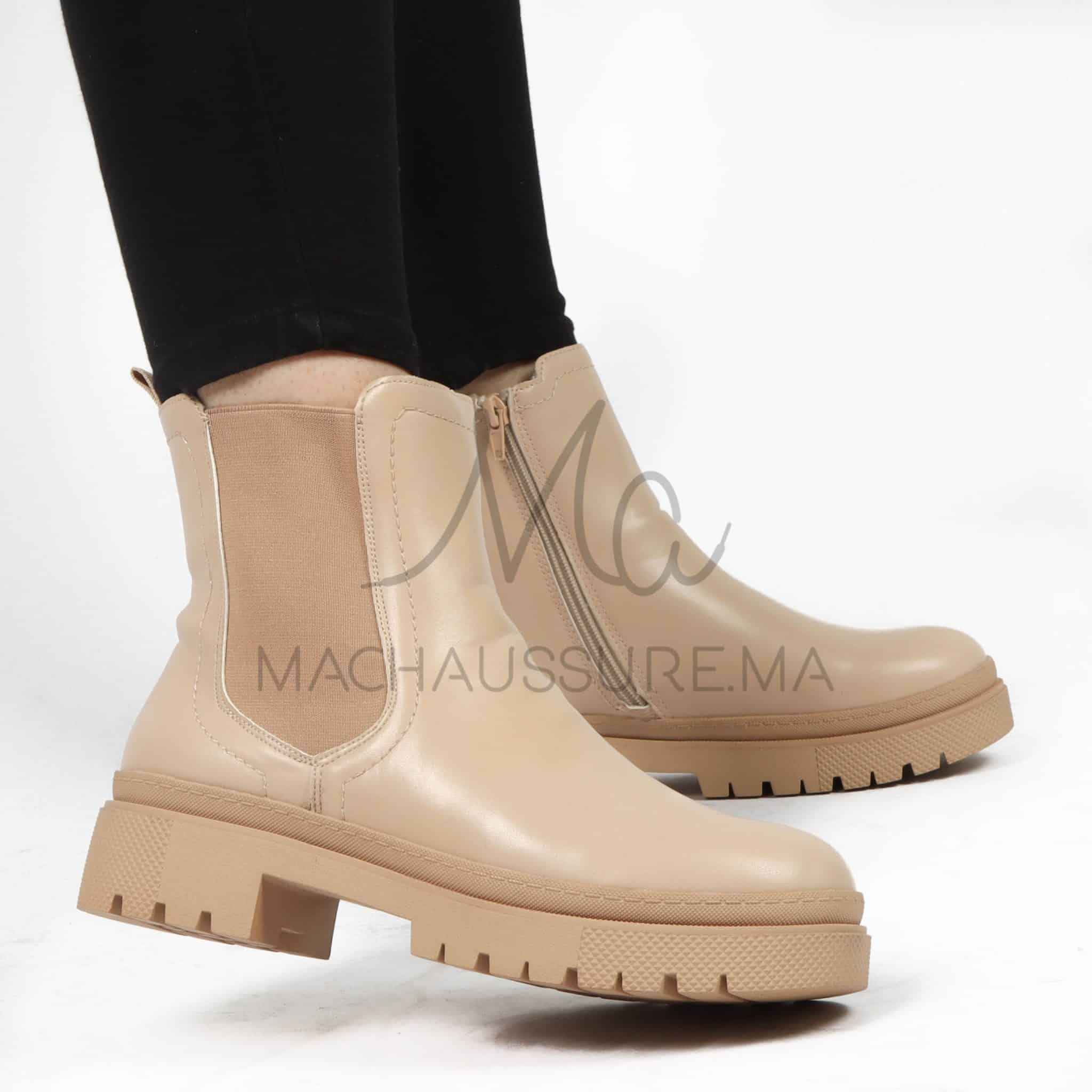 Automne – Bottines femmes en Beige.