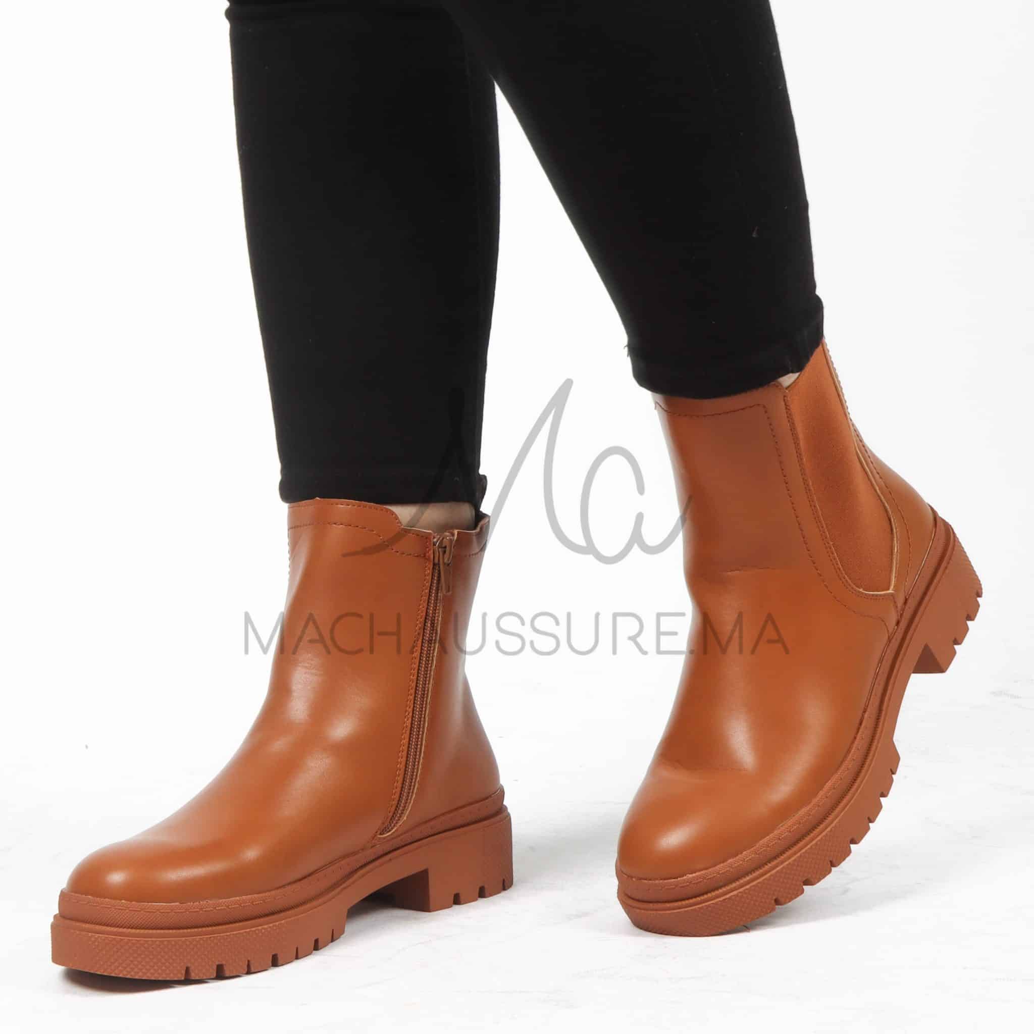 Automne – Bottines femmes en Tabac.