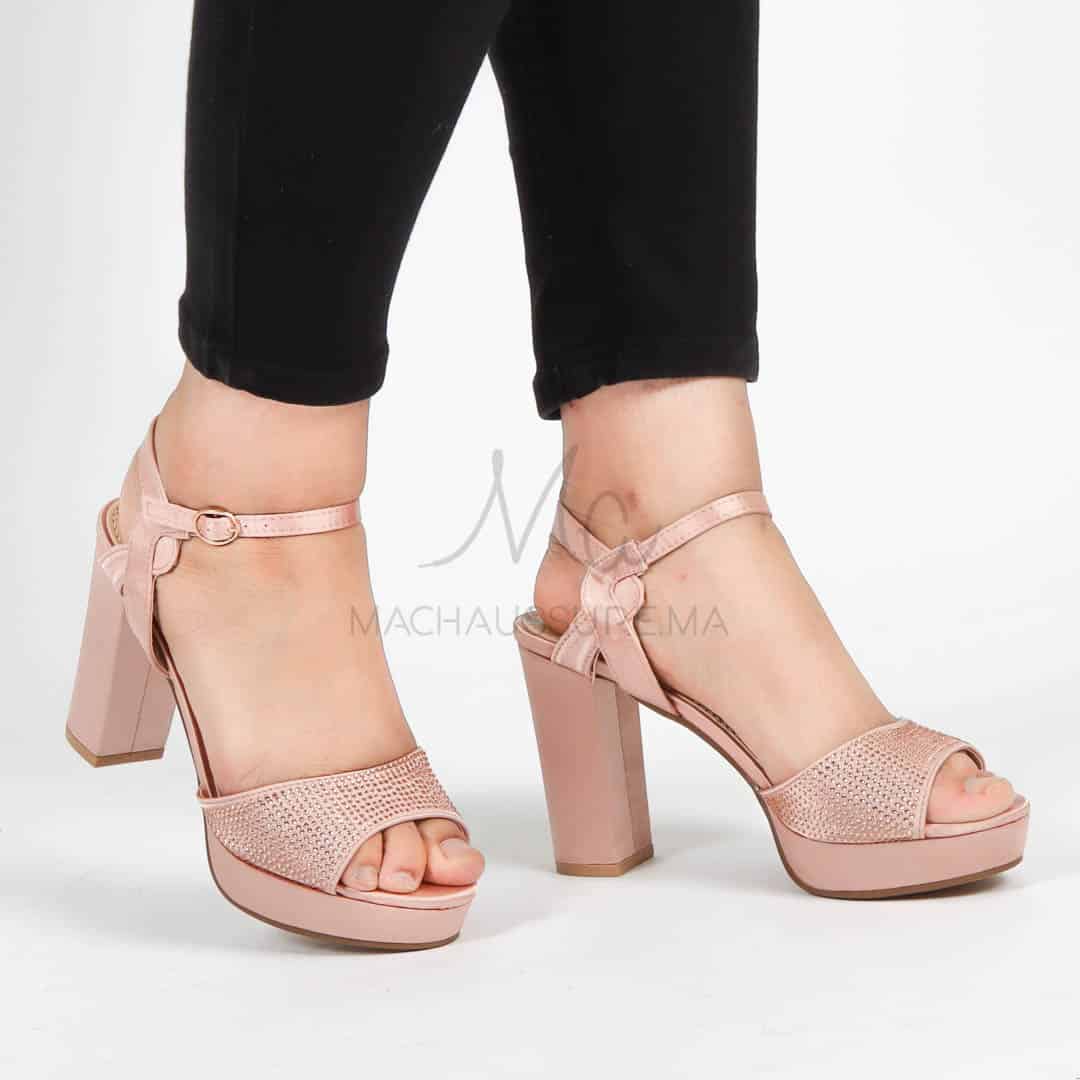 Celosia– Sandales à talon Soirée en Bronze.