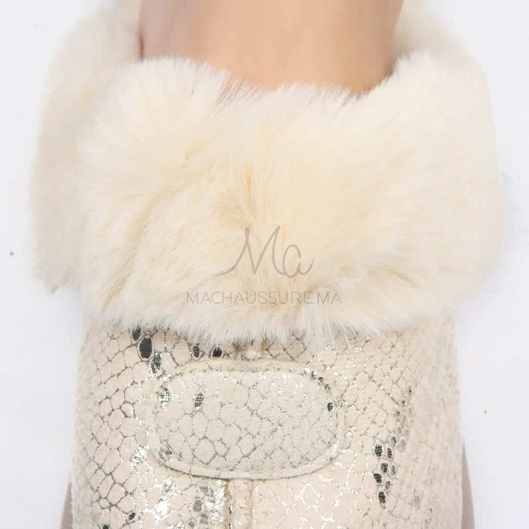 Skylar - Pantoufle en Beige.