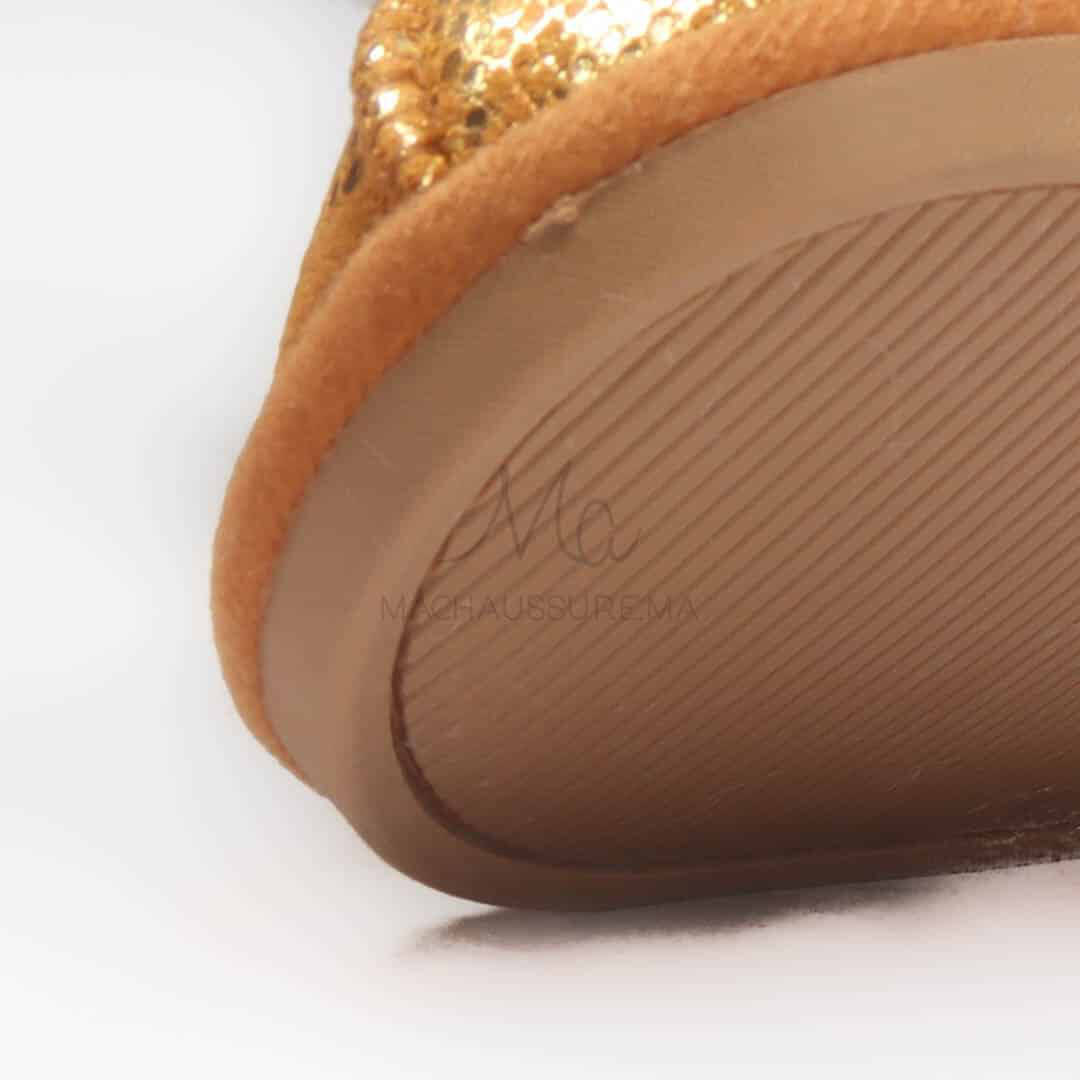 Skylar - Pantoufle en Tabac.