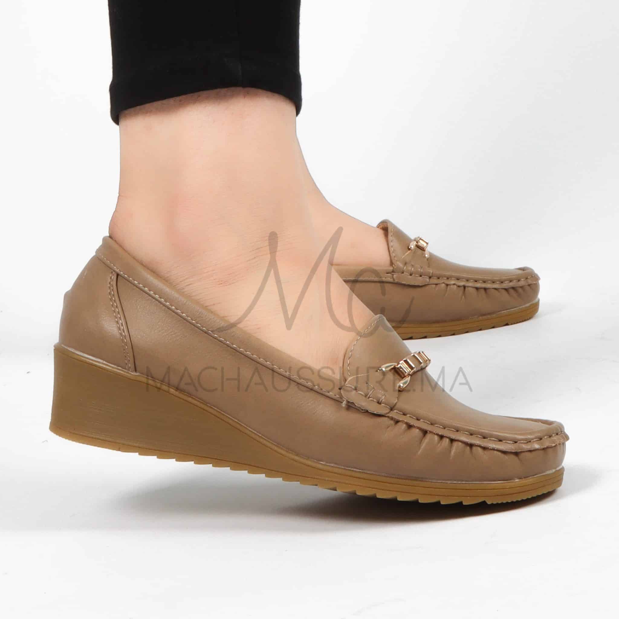 Seigneuresse – Mocasins Femmes en Beige.
