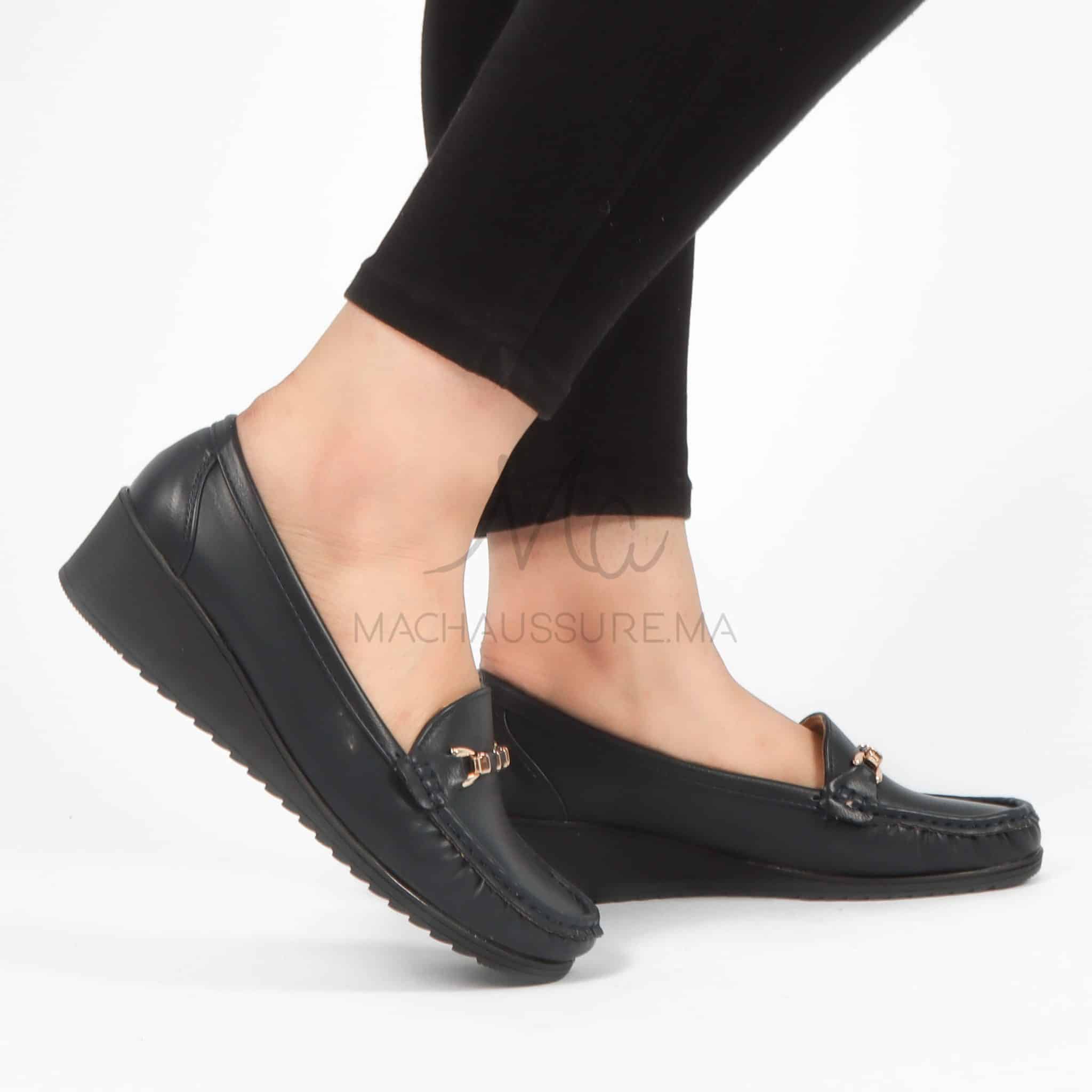Seigneuresse – Mocasins Femmes en Bleu.