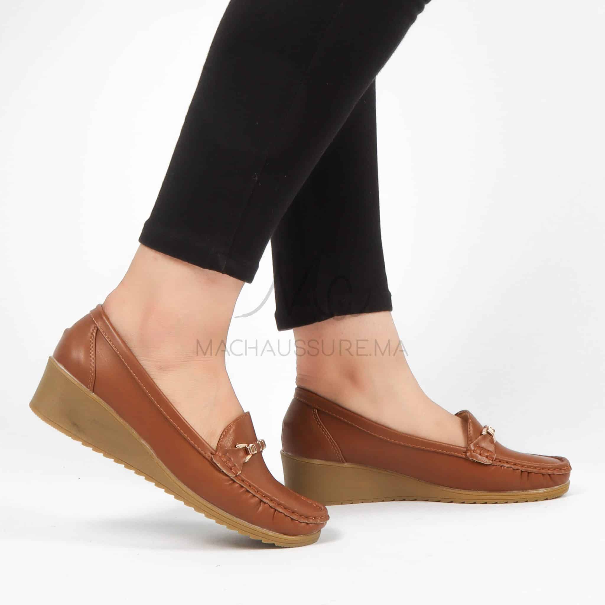 Seigneuresse – Mocasins Femmes en Tabac.