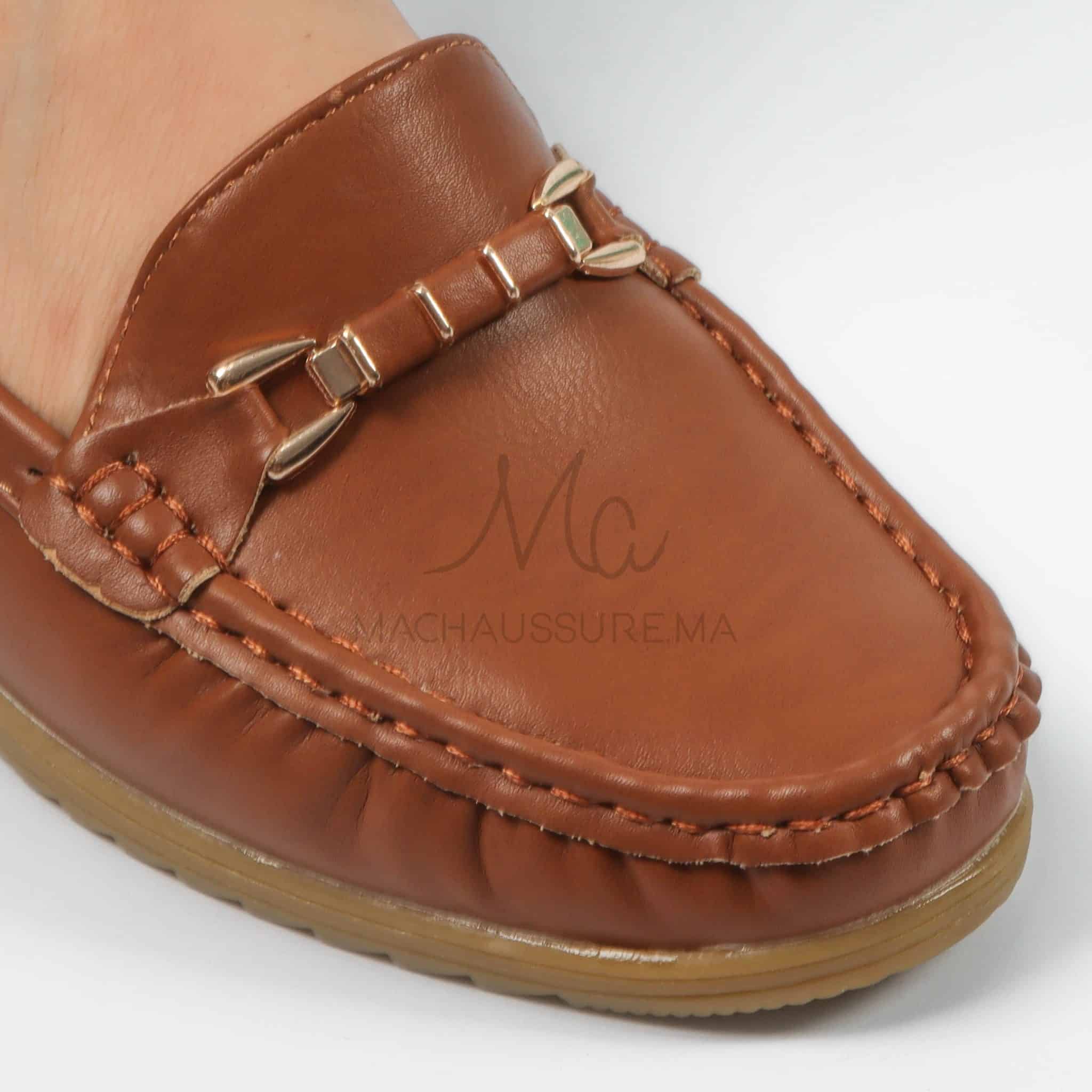 Seigneuresse – Mocasins Femmes en Tabac.