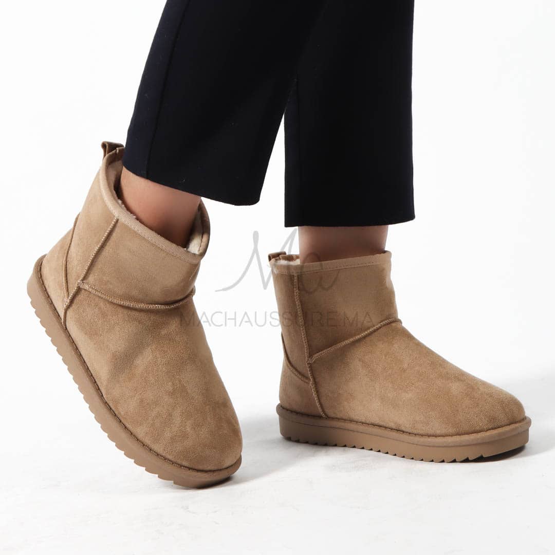Caribou - Bottines à mini plateforme en Kaki.
