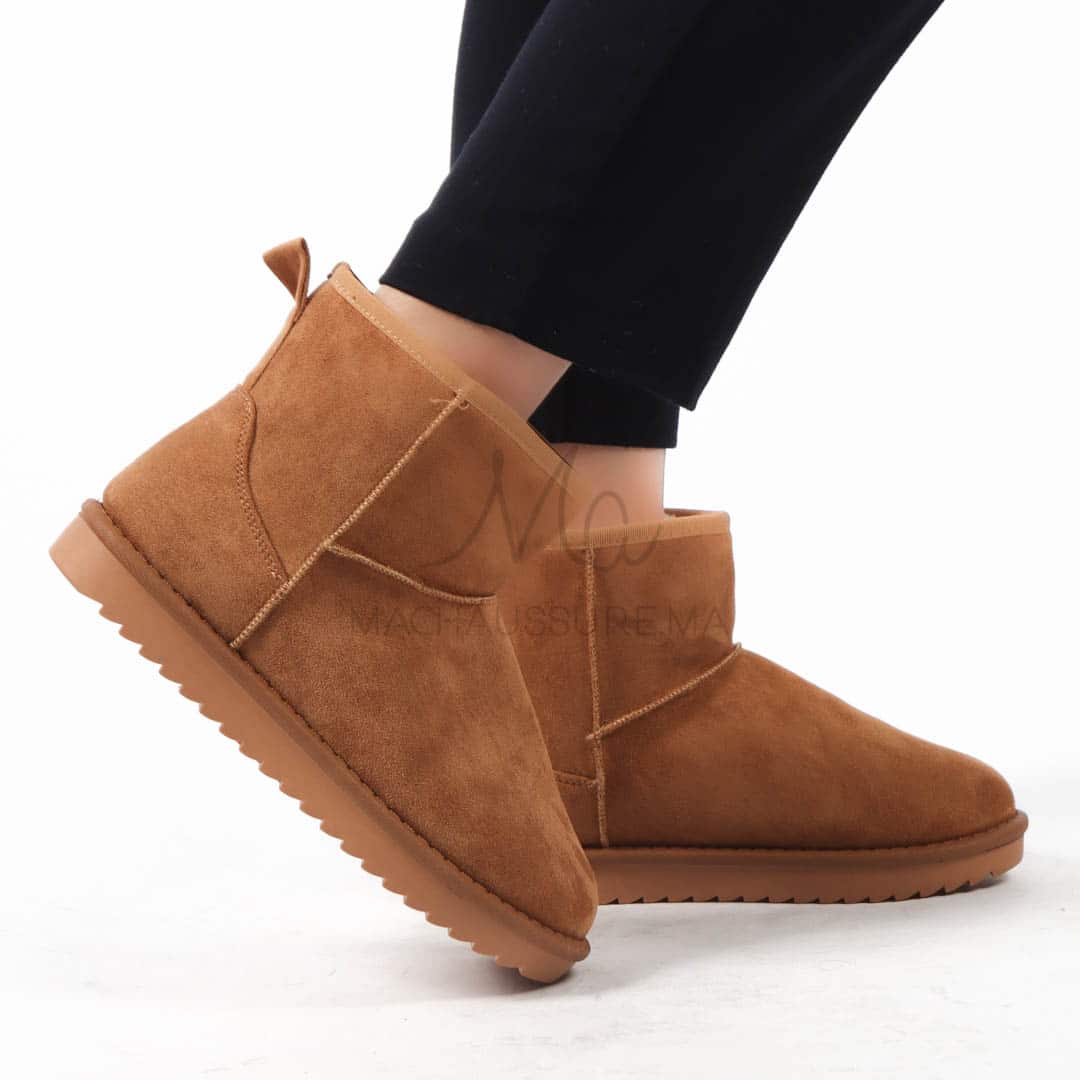 Caribou - Bottines à mini plateforme en Tabac.