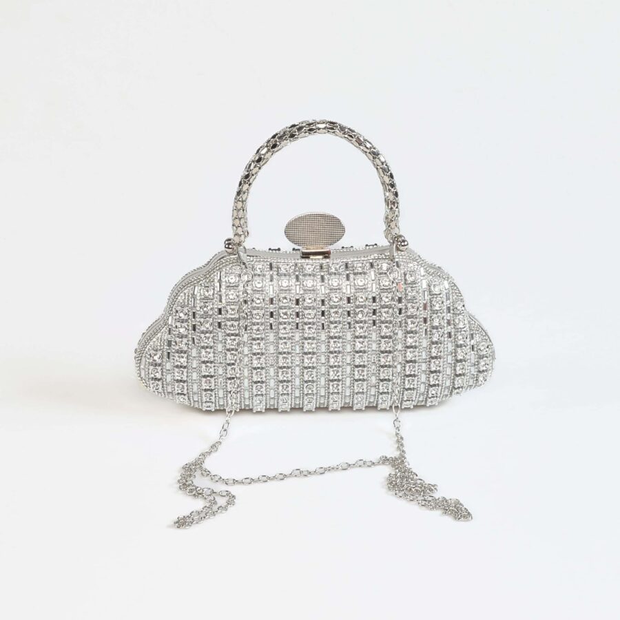 Lady Glam – Sac à main en Argente.