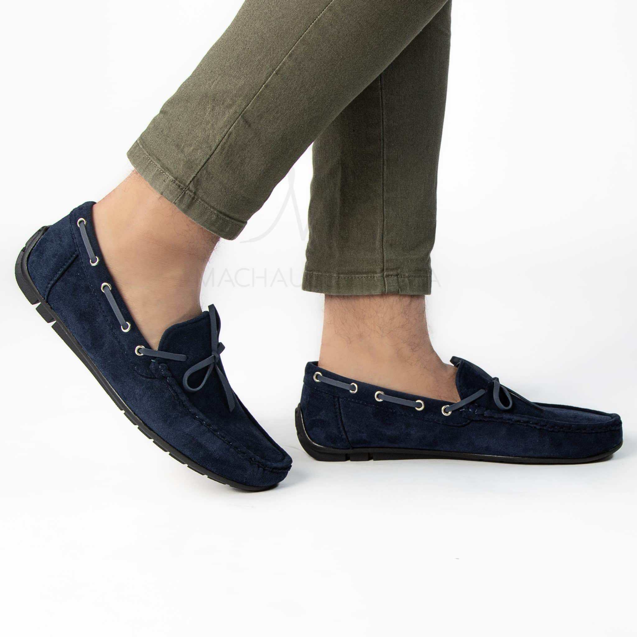 Escapade – Mocassins Hommes en Bleu.