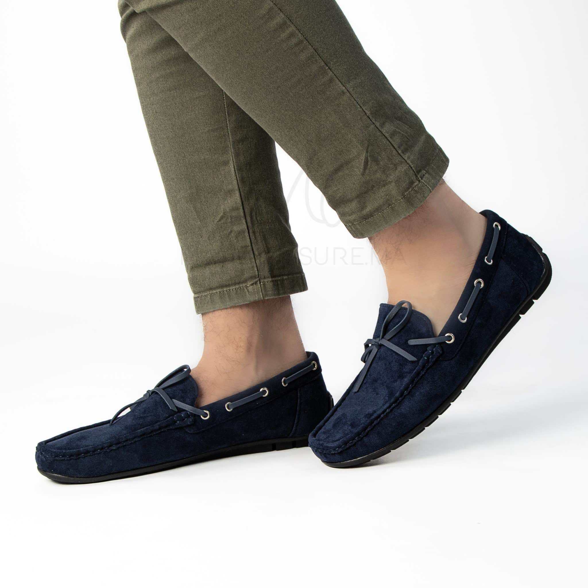 Escapade – Mocassins Hommes en Bleu.