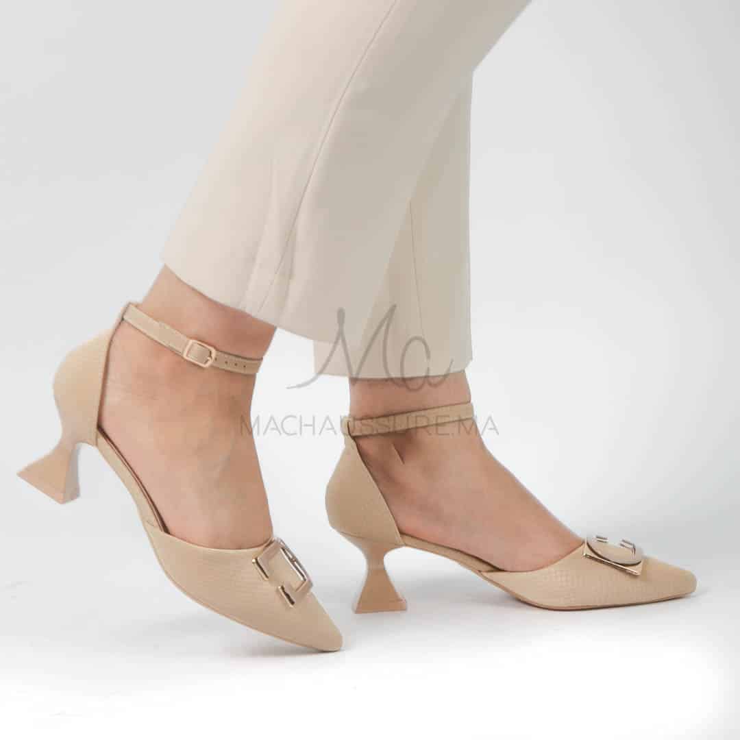 Pyrite - Escarpins femmes en Beige.