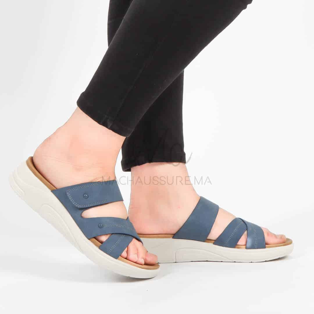 Epicéa – Sandales confortables en Bleu.
