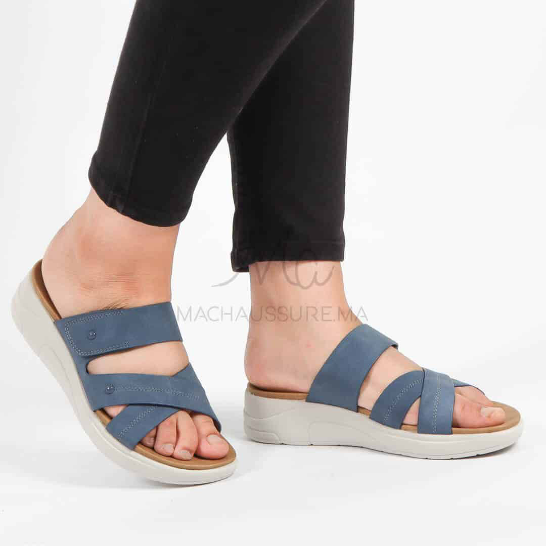 Epicéa – Sandales confortables en Bleu.