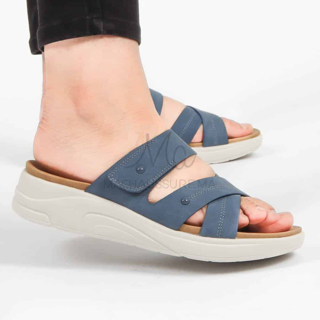 Epicéa – Sandales confortables en Bleu.