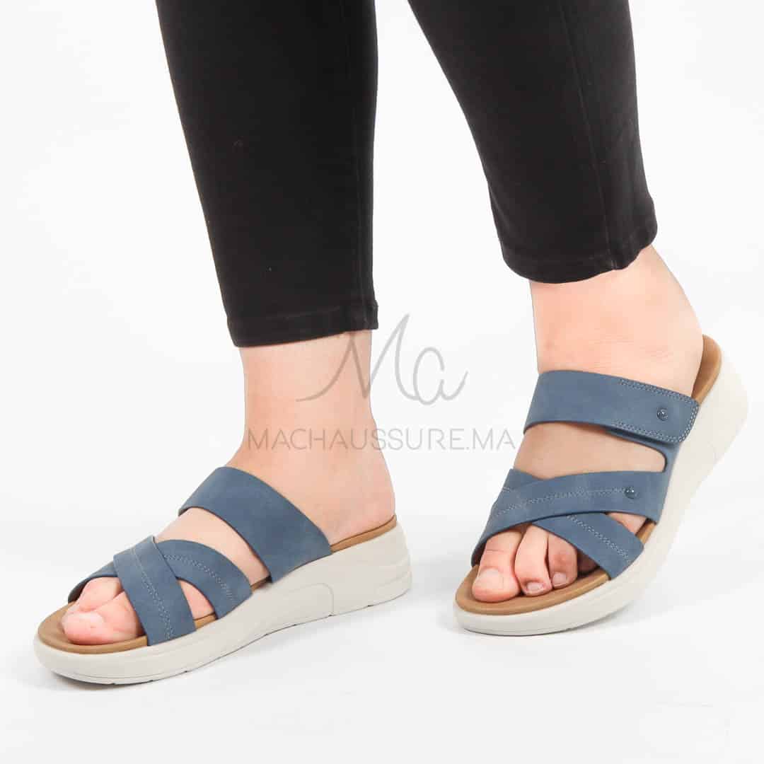 Epicéa – Sandales confortables en Bleu.