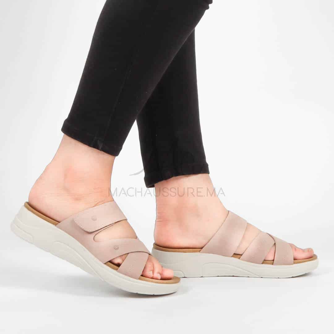 Epicéa – Sandales confortables en Rose.