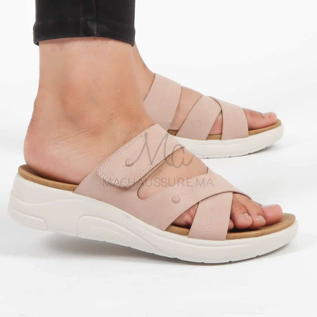 Epicéa – Sandales confortables en Rose.