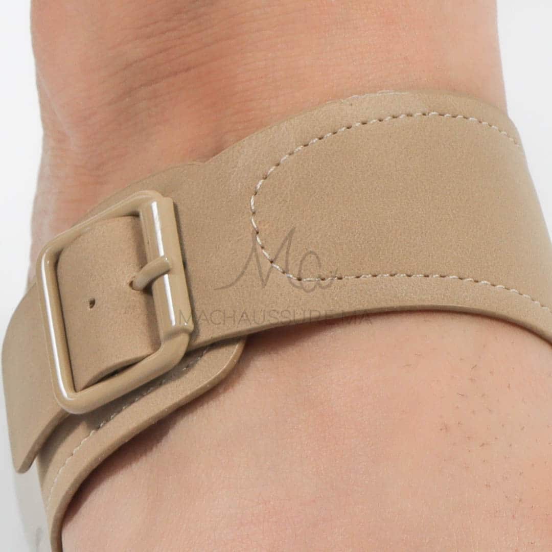 Erable – Sandales confortables en Beige.