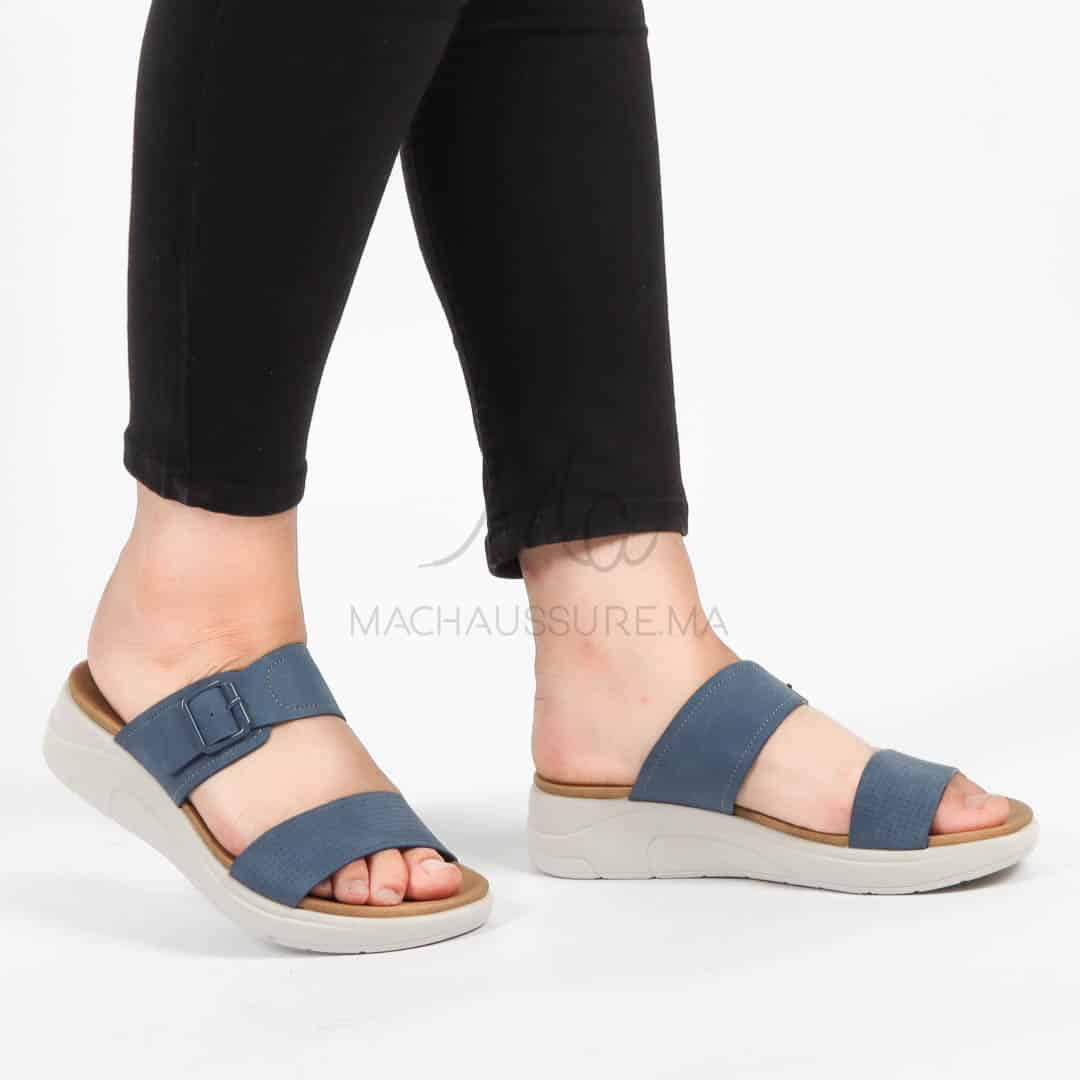 Erable – Sandales confortables en Bleu.