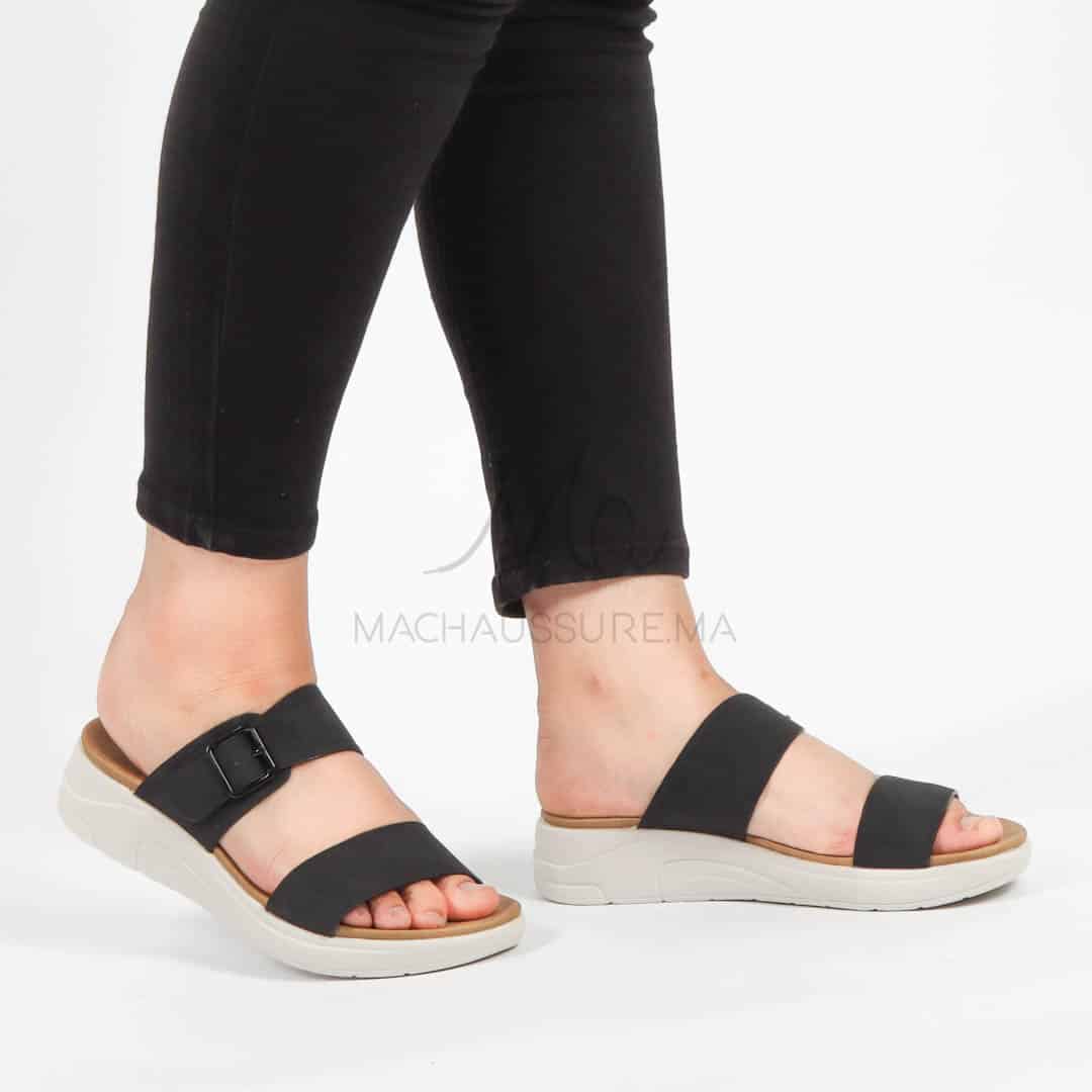 Erable – Sandales confortables en Noir.