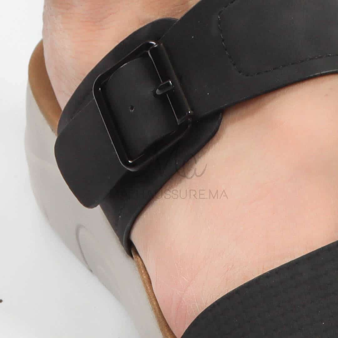 Erable – Sandales confortables en Noir.