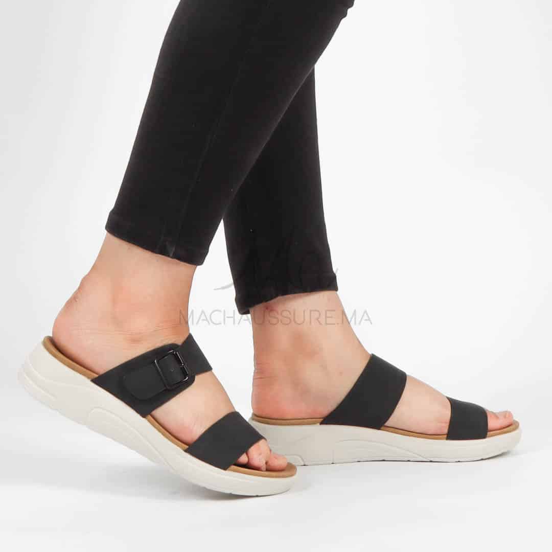 Erable – Sandales confortables en Noir.