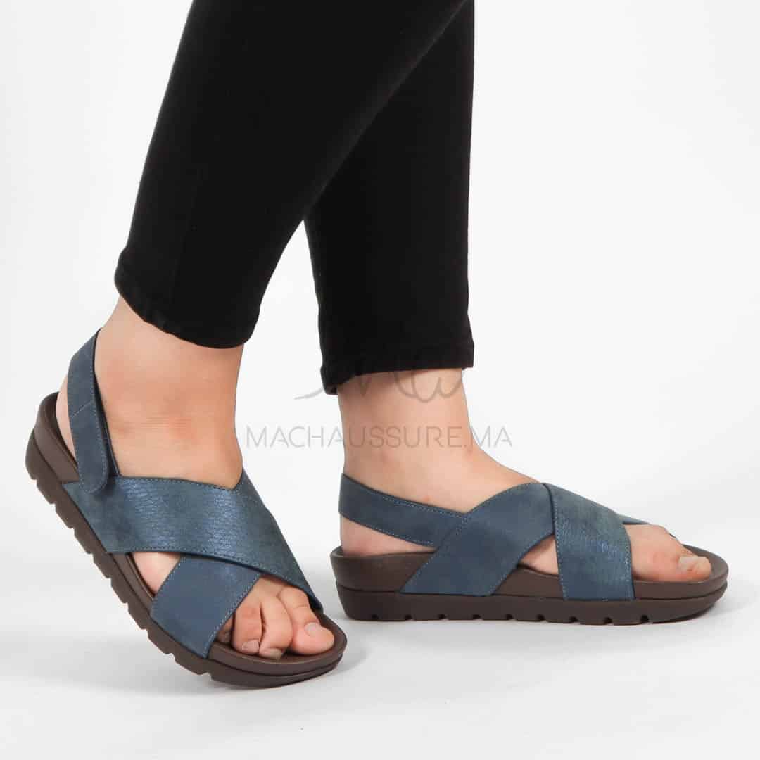 Orme – Sandales confortables en Bleu.