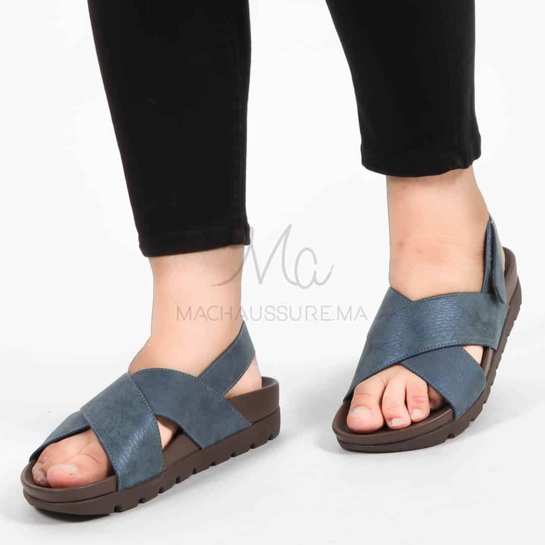 Orme – Sandales confortables en Bleu.