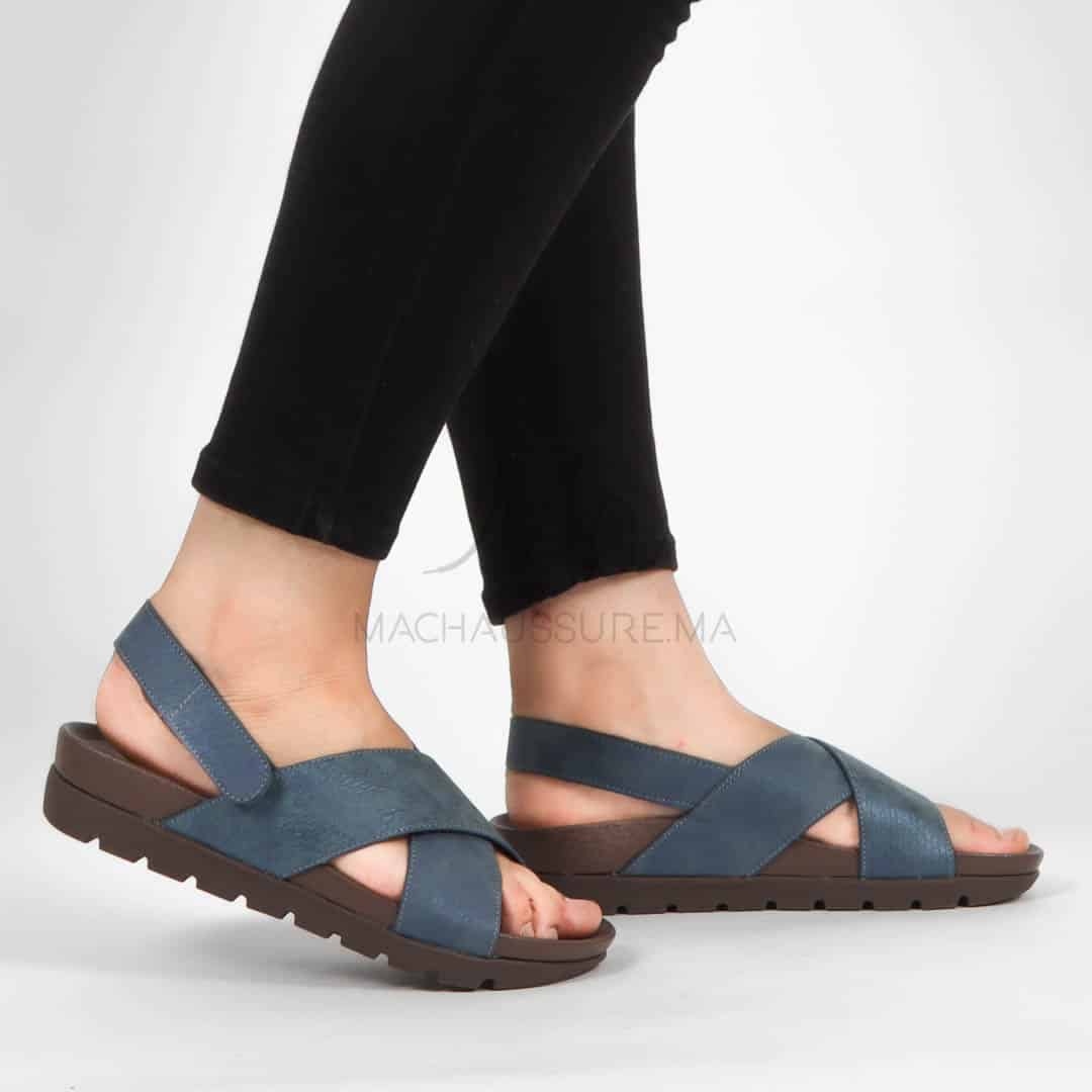 Orme – Sandales confortables en Bleu.