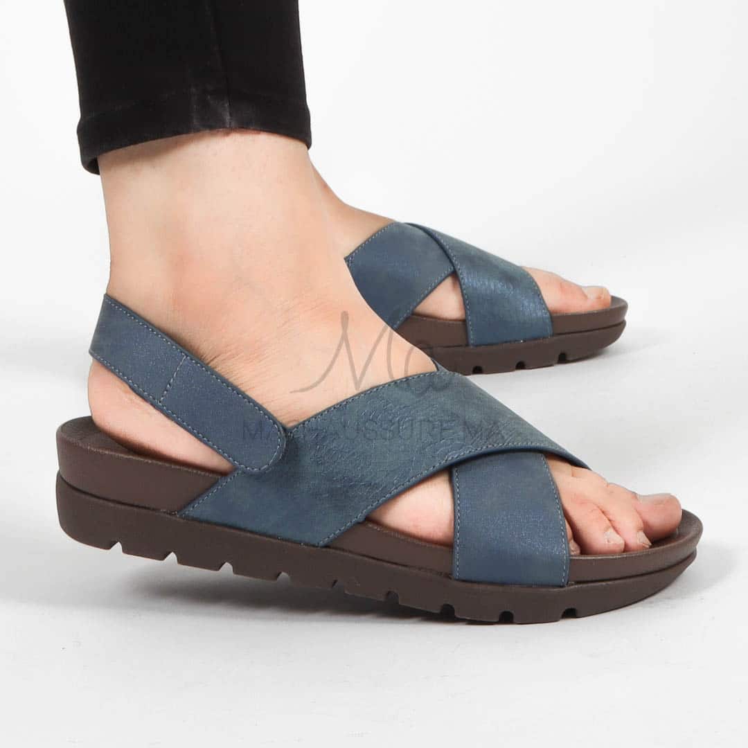 Orme – Sandales confortables en Bleu.