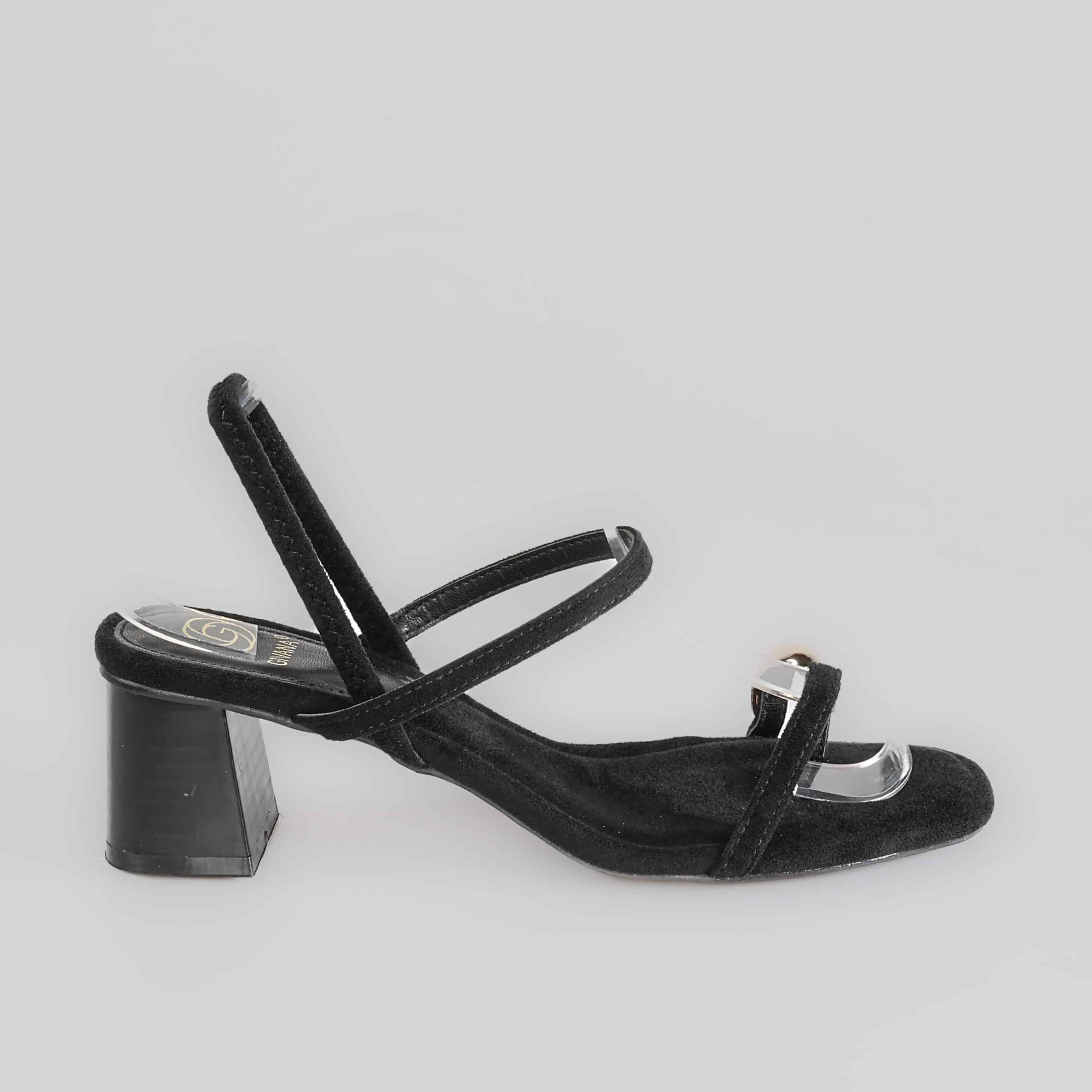 JUIDETTE – Sandales demi talon en Noir.