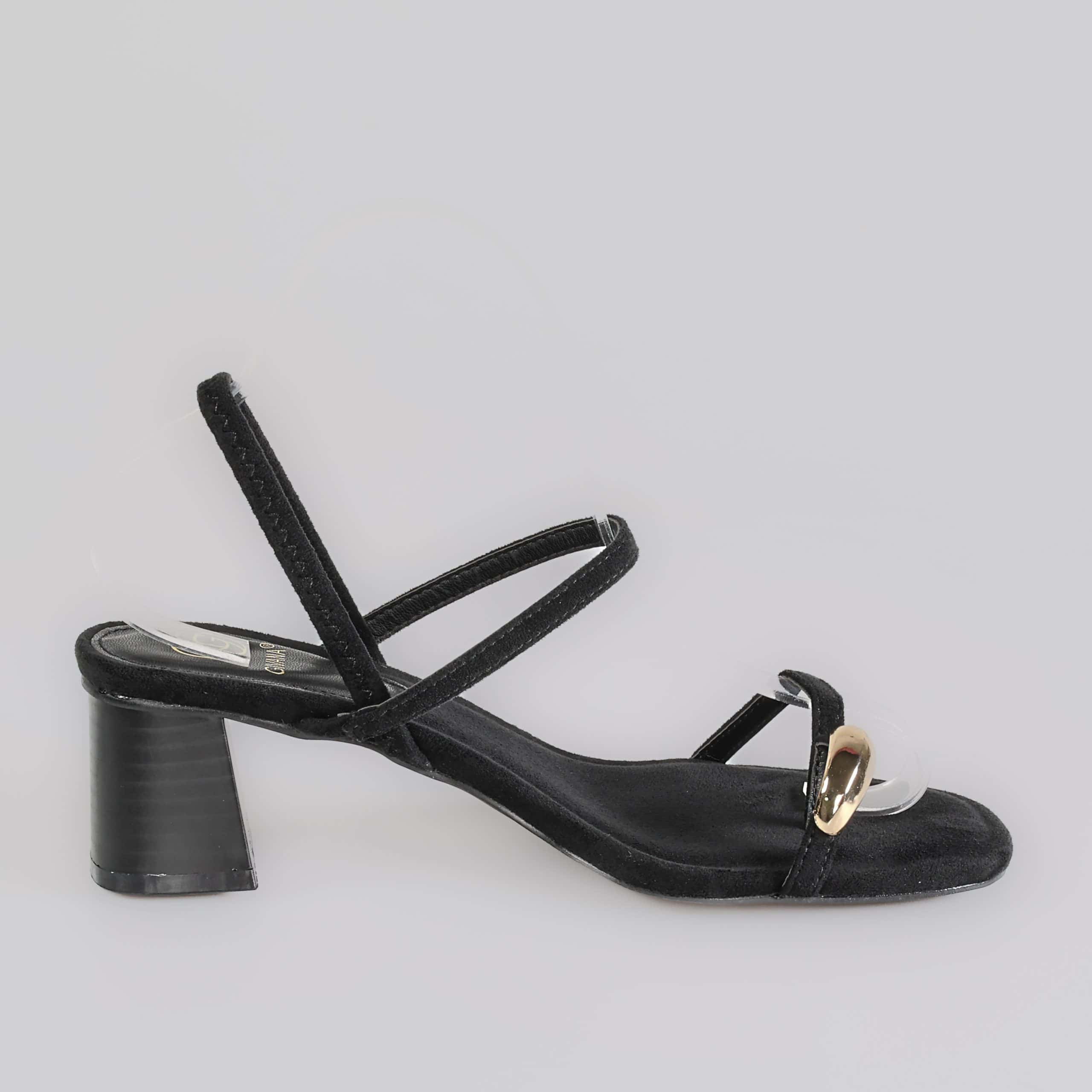 JUIDETTE – Sandales demi talon en Noir.