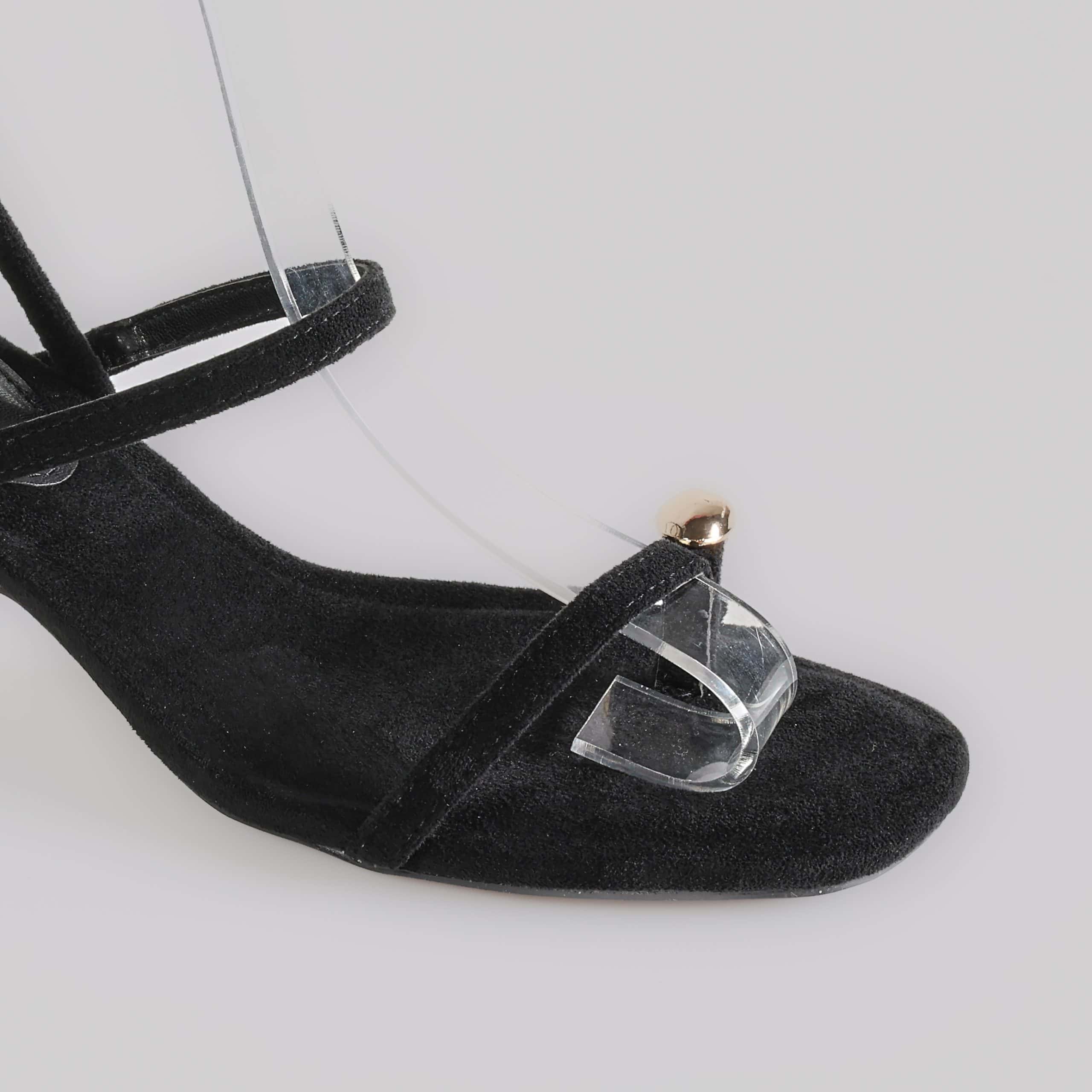 JUIDETTE – Sandales demi talon en Noir.
