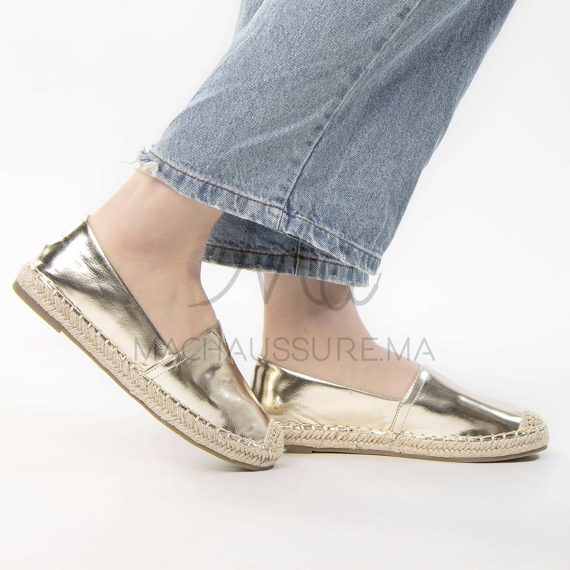 FémiStep – Espadrilles Femmes en Dore.
