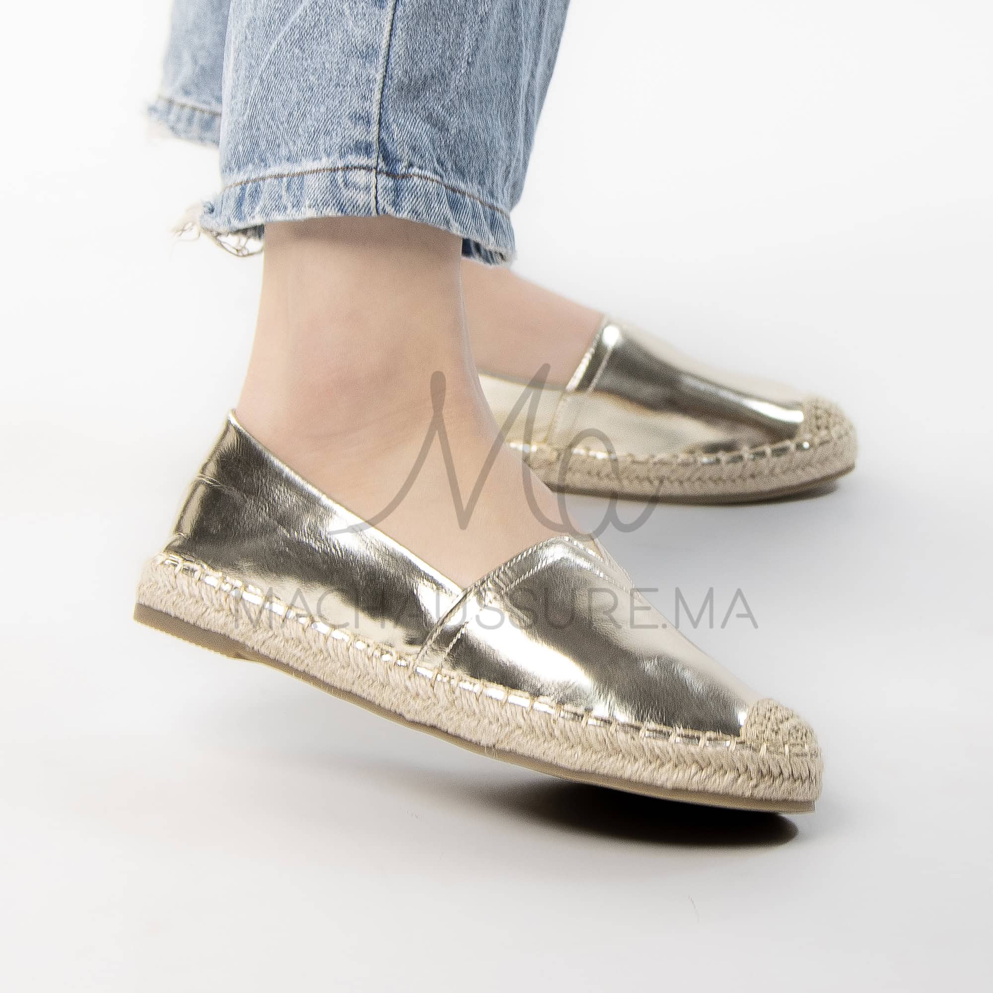FémiStep – Espadrilles Femmes en Dore.