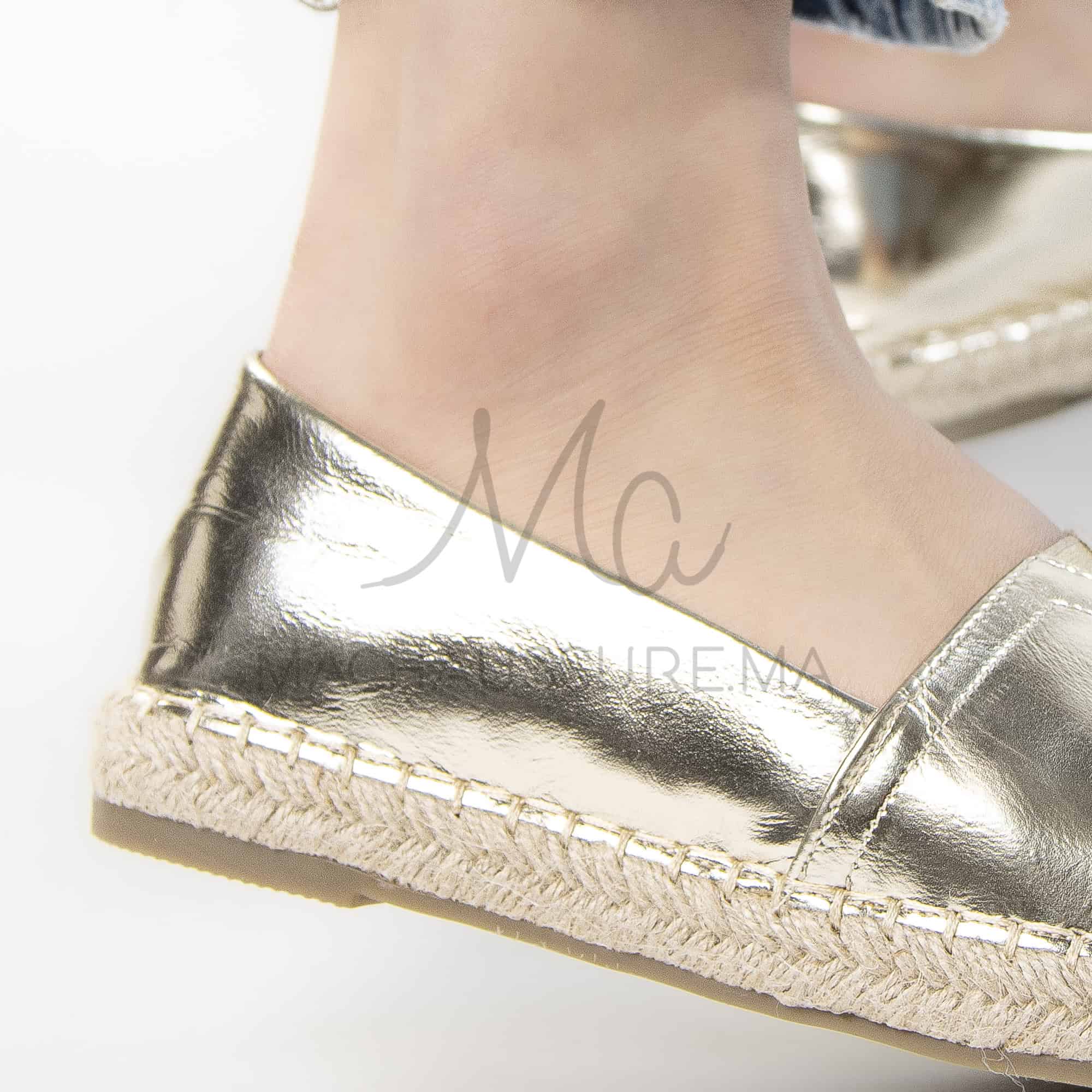 FémiStep – Espadrilles Femmes en Dore.