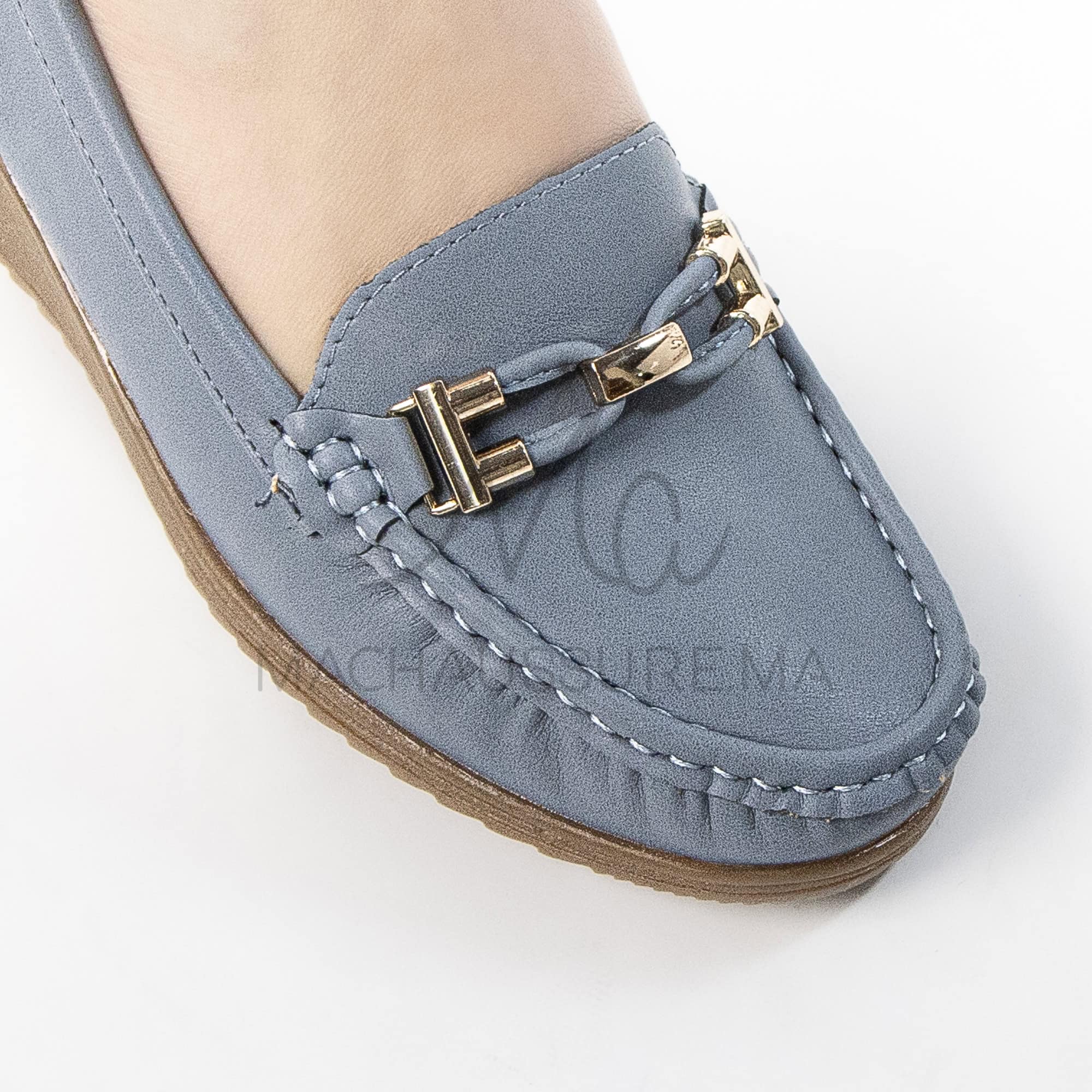 Sublimoc – Mocassins compensées en Bleuciel.